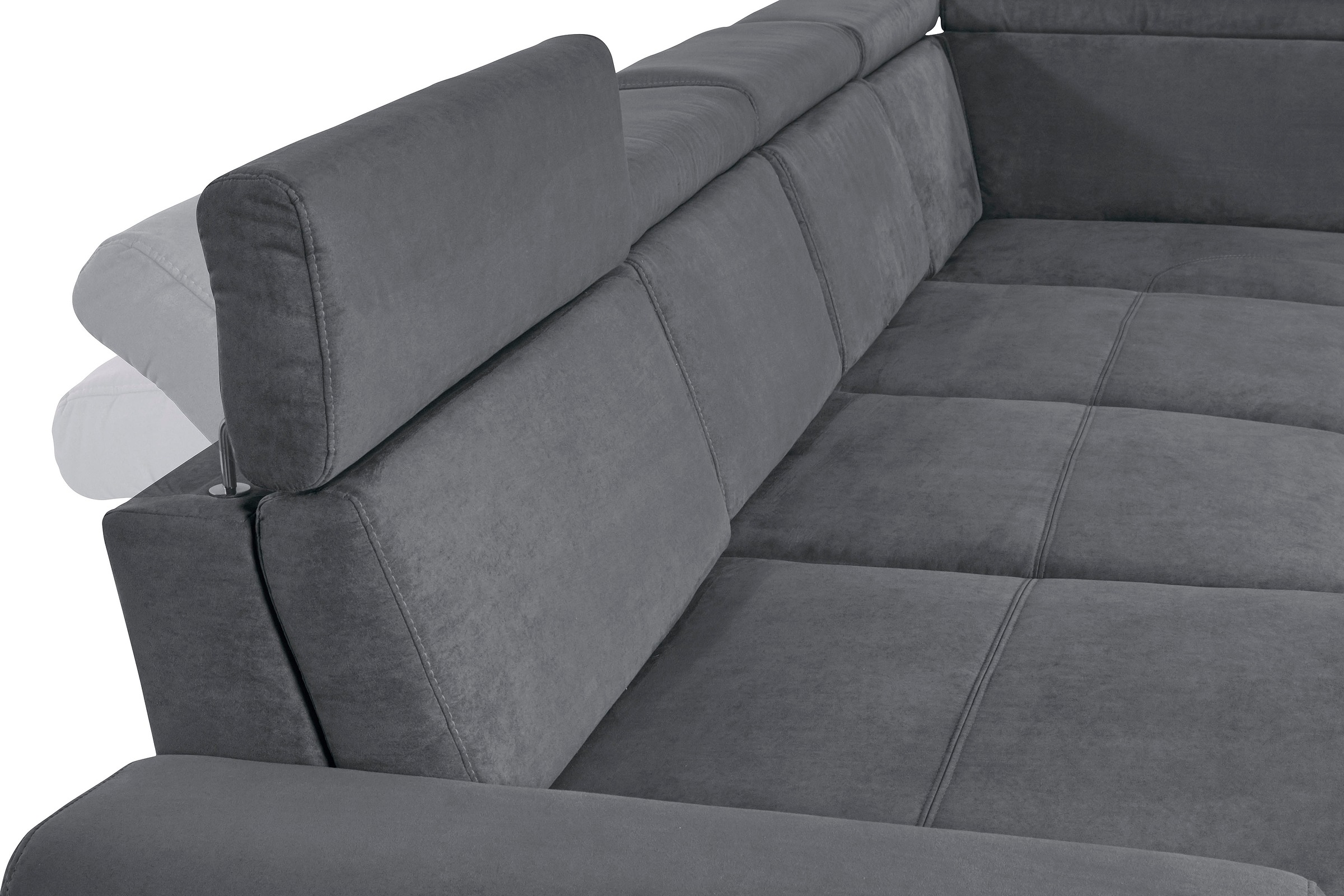 sit&more Wohnlandschaft »Gizeh U-Form«, 15 cm Fusshöhe, inklusive Sitztiefenverstellung und Kopfteilverstellung