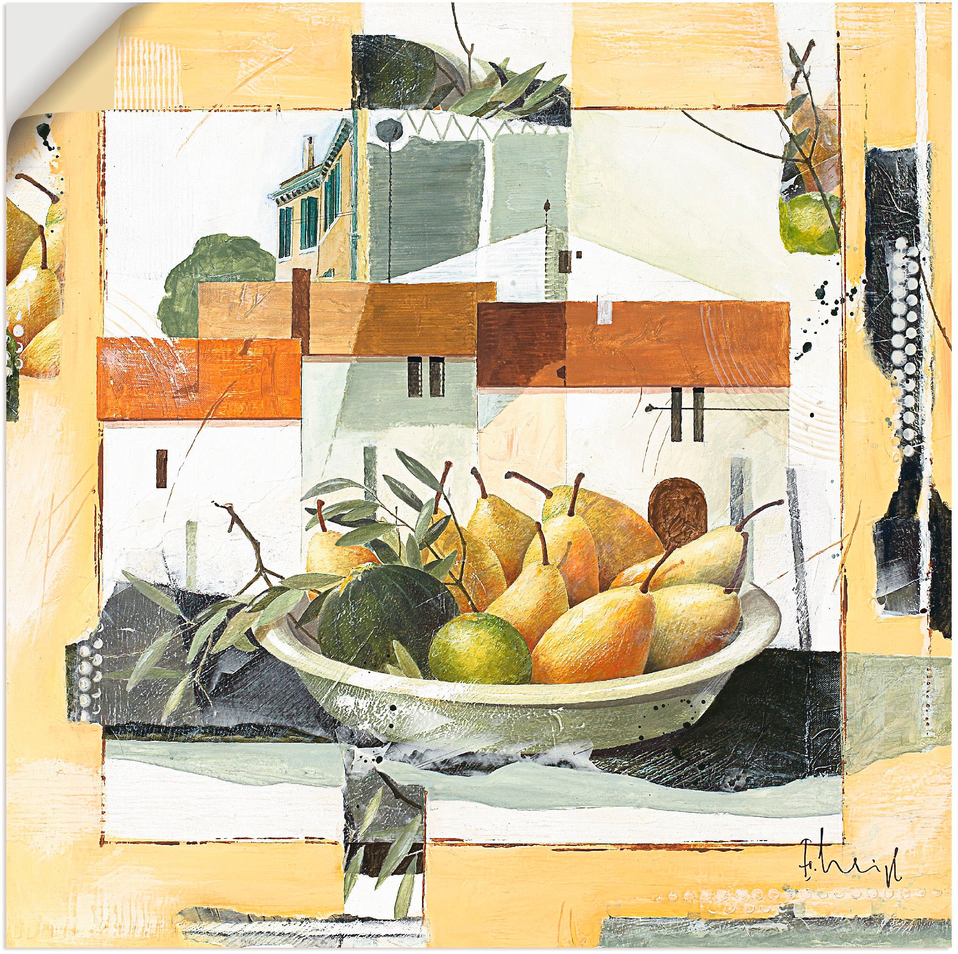 Image of Artland Wandbild »Stillleben mit Kürbis I«, Arrangements, (1 St.), in vielen Grössen & Produktarten -Leinwandbild, Poster, Wandaufkleber / Wandtattoo auch für Badezimmer geeignet bei Ackermann Versand Schweiz