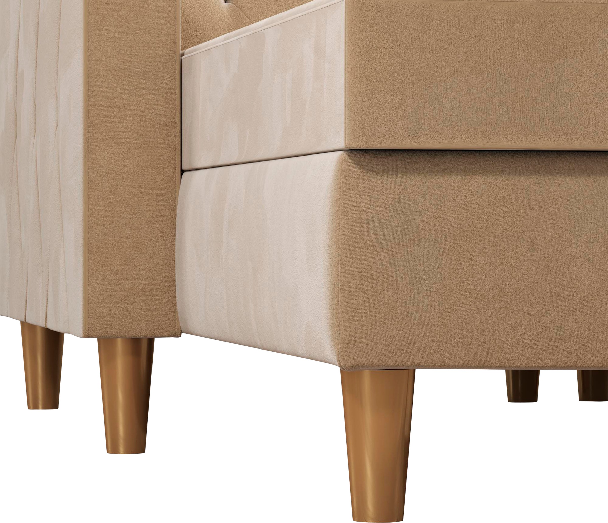 CosmoLiving by Cosmopolitan Ecksofa »Liberty, L-Form,« mit Schlafffunktion, Recamiere beidseitig montierbar, Sitzhöhe 43 cm