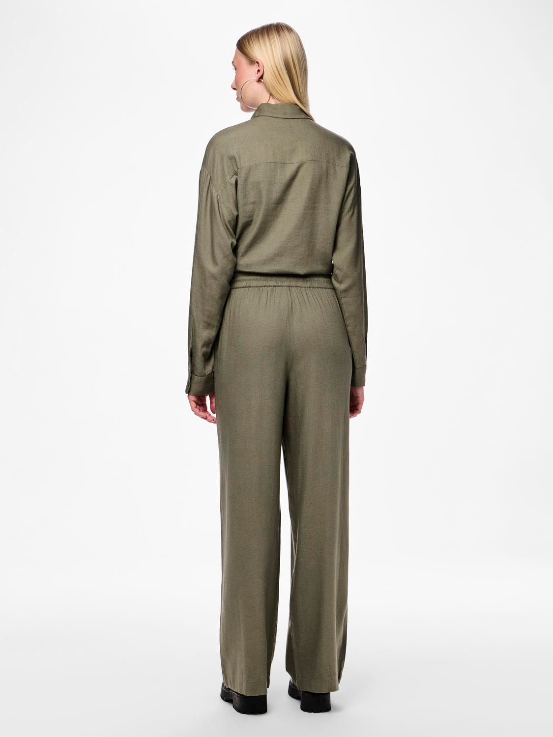 pieces Schlupfhose »PCPIA HW WIDE PANTS WVN NOOS«