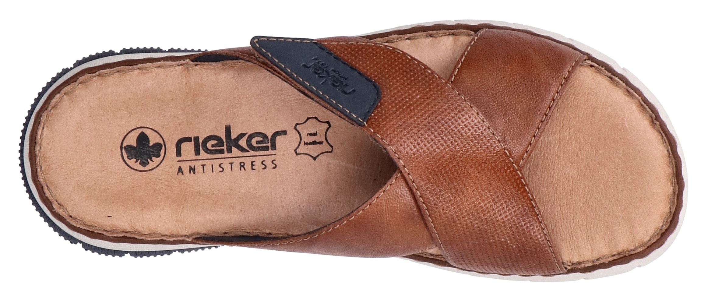 Rieker Pantolette  , chaussure d'été, mule, chaussure à scratch, avec lanière à scratch