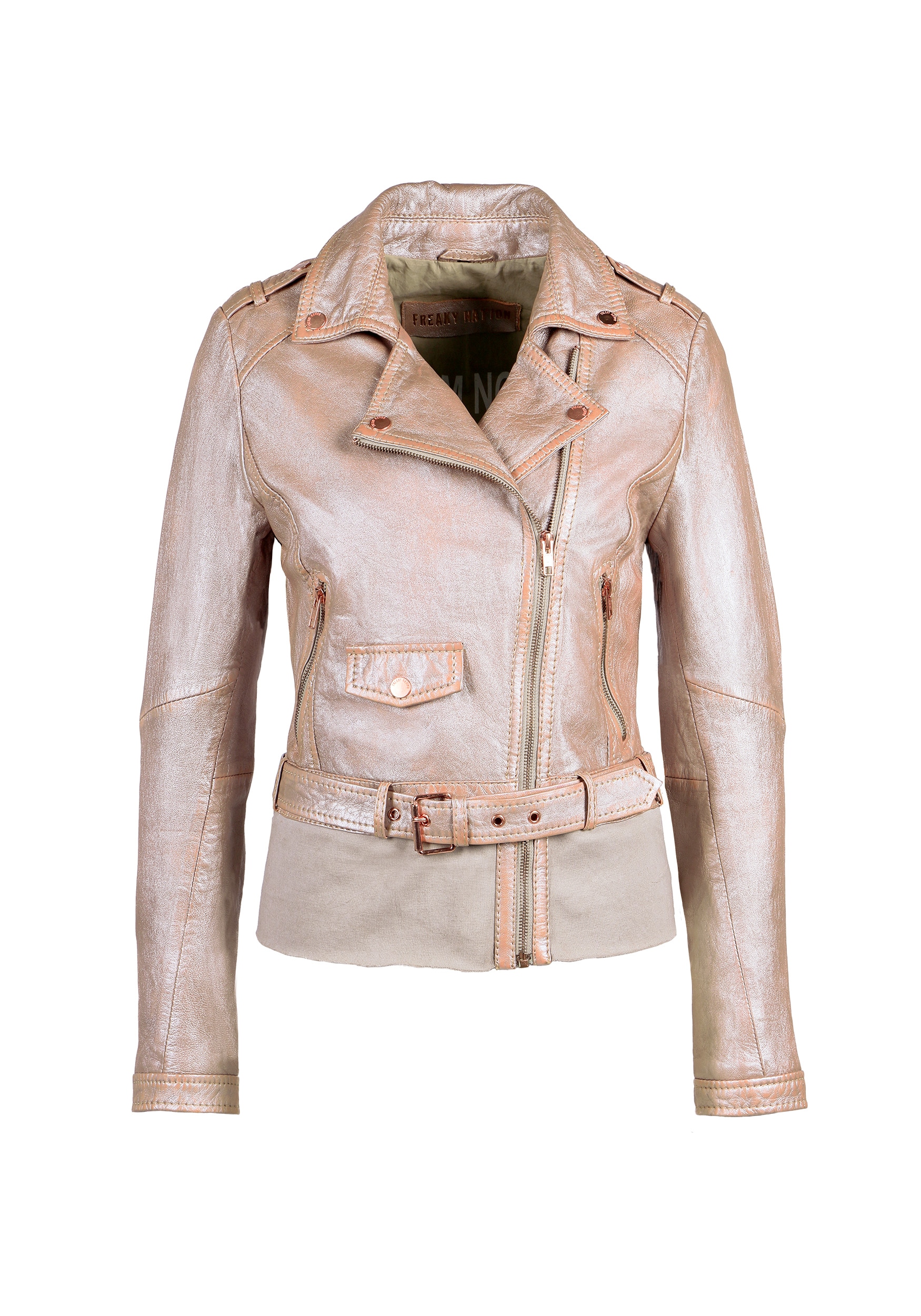 Image of Freaky Nation Lederjacke "African Pearl-FN"