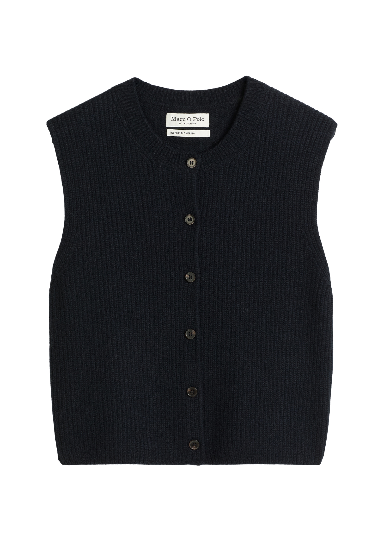 Marc O'Polo Gilet tricoté slim fit, aus weichem Wolle-Mix
