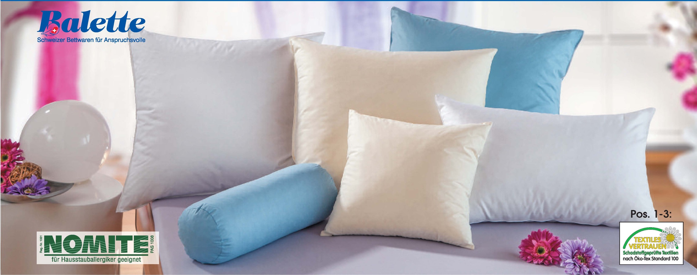 Image of Balette Kopfkissen »Kissen, Balette«, Bezug: 100% Baumwolle, (1 St.) bei Ackermann Versand Schweiz