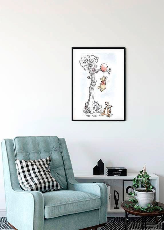 Komar Bild »Winnie the Pooh Hang on«, Disney, (1 St.), Wandbild zur Dekoration im Kinderzimmer - ohne Rahmen