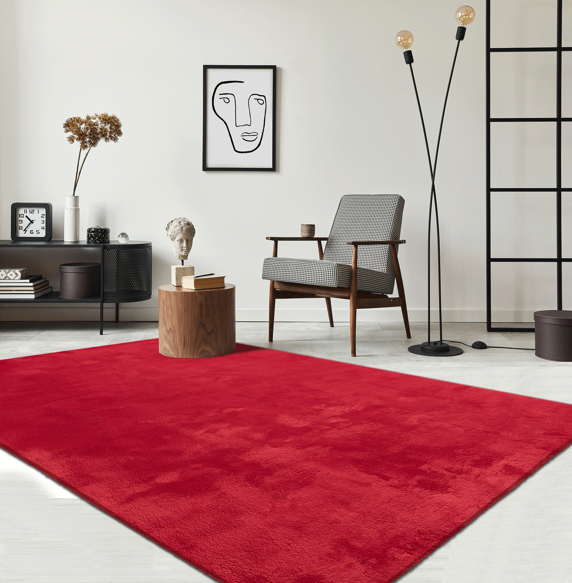 Image of the carpet Teppich "kuschelig & Super Soft, Anti-Rutsch Unterseite," rechteckig 16 mm Höhe Waschbar bis 30 Grad, Felloptik, Wohnzimmer Teppich, Kundenliebling