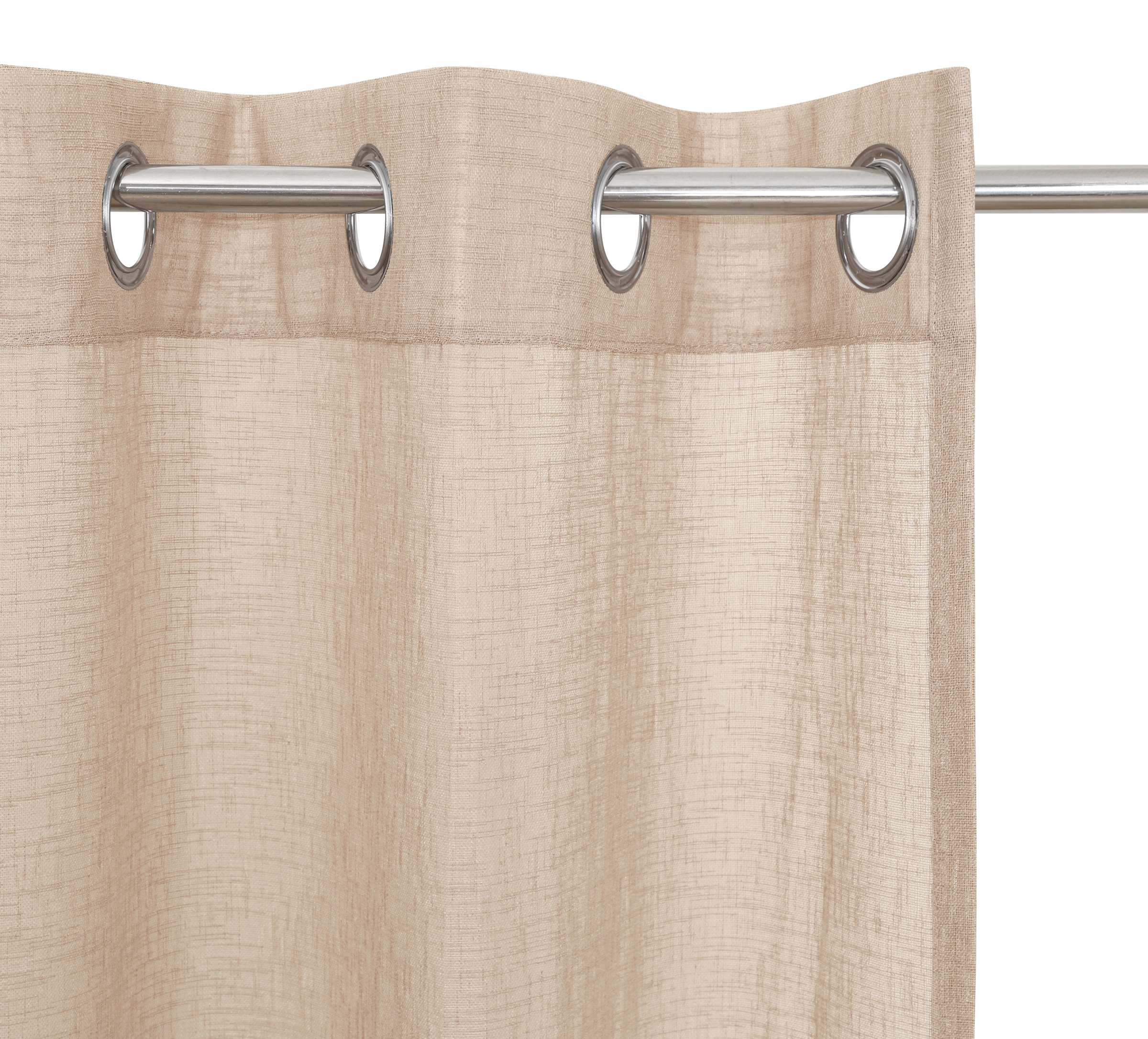 GOODproduct Gardine »Kyllo« Ösen 2 Stk. tlg. Leinen-Look, halbtransparent, Ösen- Aufhängung, Pflegeleicht