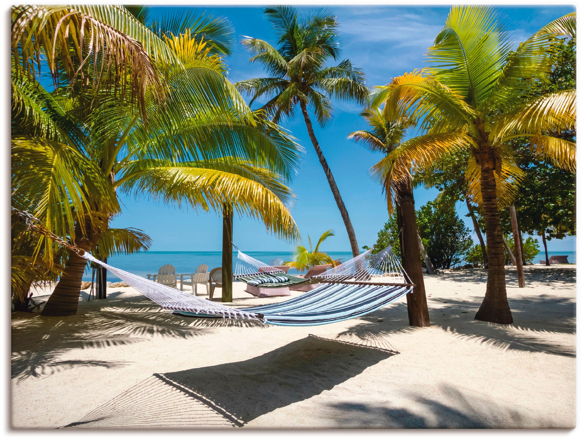 Image of Artland Wandbild »Florida Keys Relax«, Strand, (1 St.), in vielen Grössen & Produktarten -Leinwandbild, Poster, Wandaufkleber / Wandtattoo auch für Badezimmer geeignet bei Ackermann Versand Schweiz