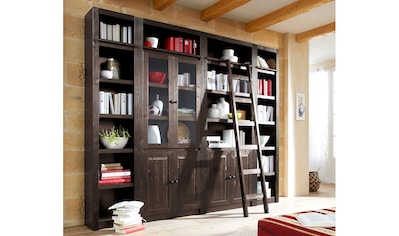 Bücherwand »Bergen«, aus massivem schönen Kiefernholz, Breite 255 cm