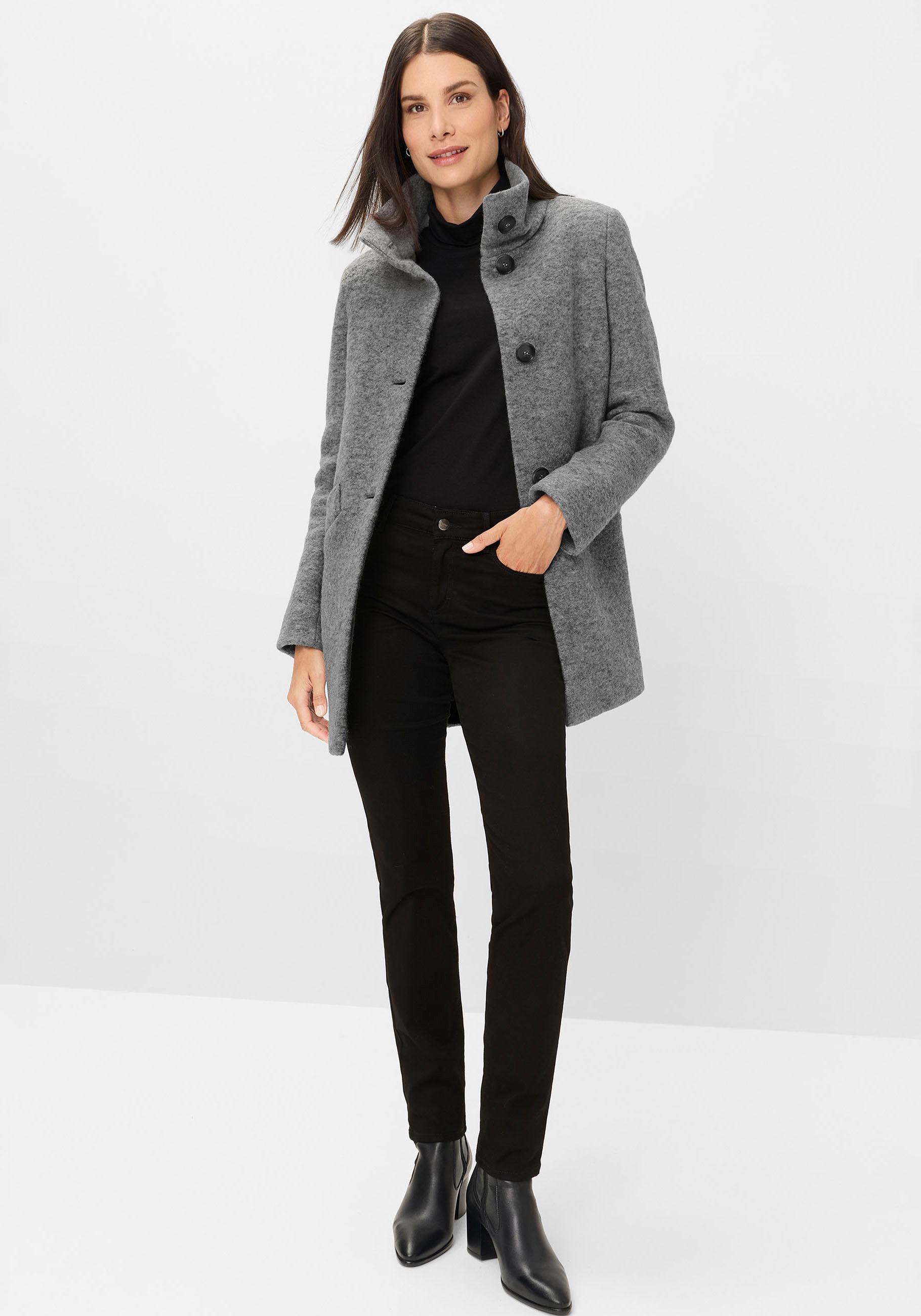 Fuchs Schmitt Manteau en laine »Wollmantel« Mit Rundhalsausschnitt