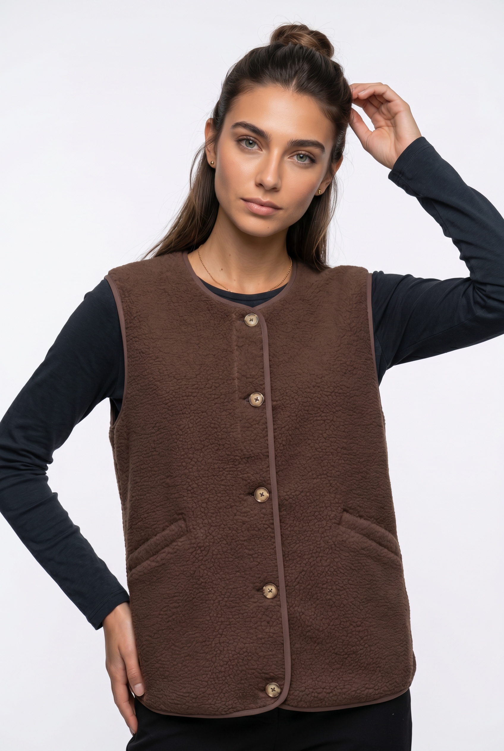 Image of ONLY "ONLBABY LIFE TEDDY VEST PNT CS" Kunstfaser