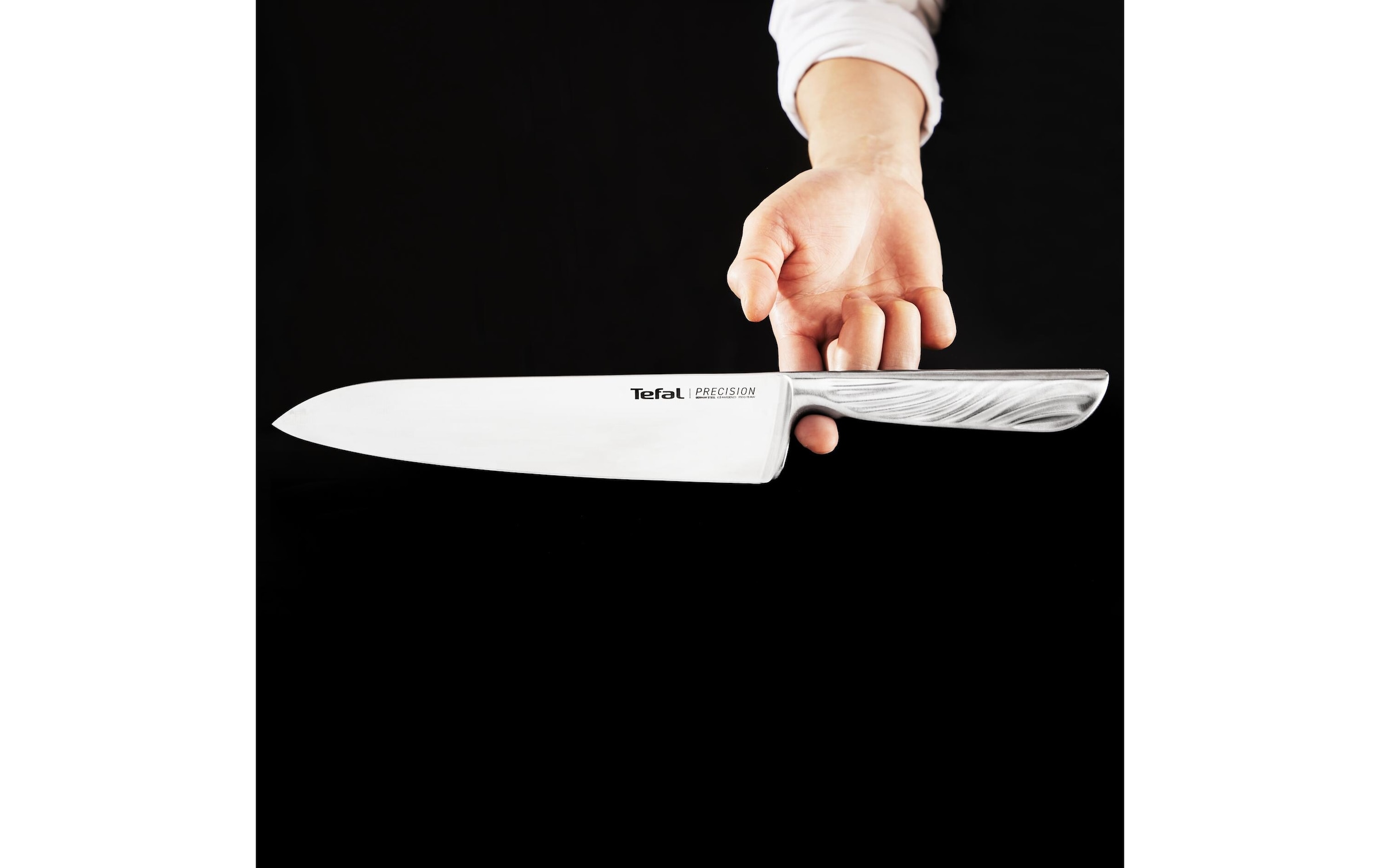Tefal Messer-Set »Precision für perfekte Schnitte bei jeder Zutat« hohe Schnittpräzision, langlebig, ergonomischer Griff, Wellenmuster