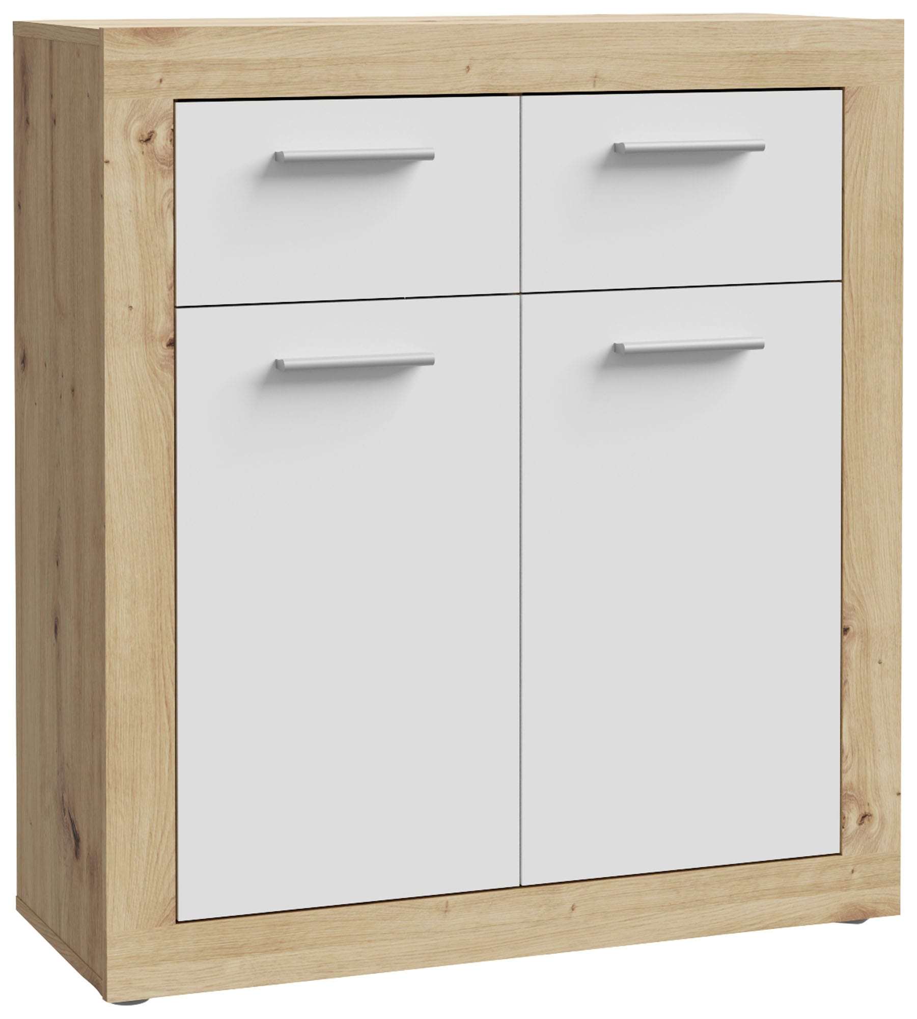 Image of FORTE Kommode "Baccio" Breite 83 cm, Höhe 92 cm mit 2 Schubkästen und 2 Türen