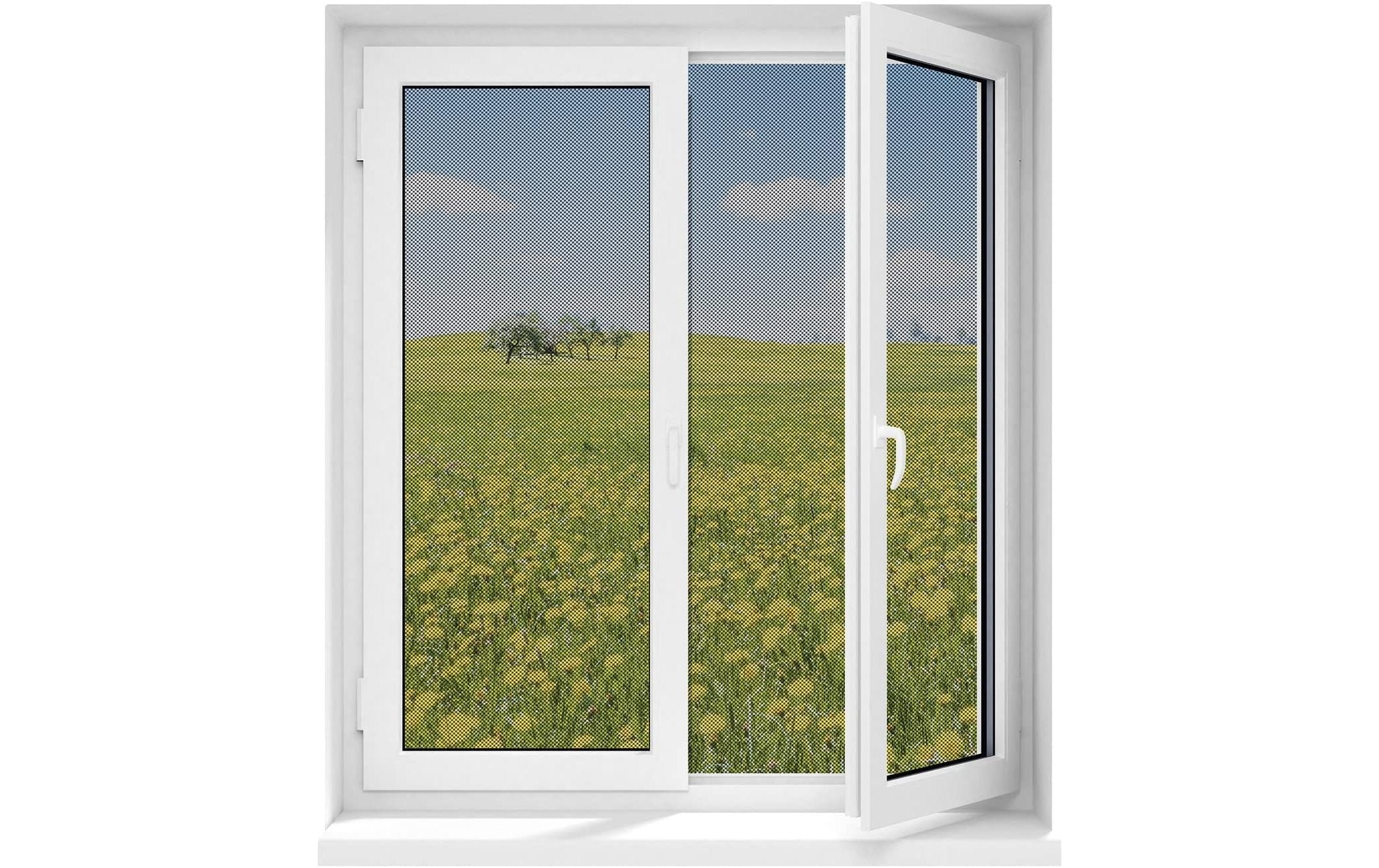 Moskitonetz mit 12 Magnetbefestigung für Fenster 150x130cm schwarz