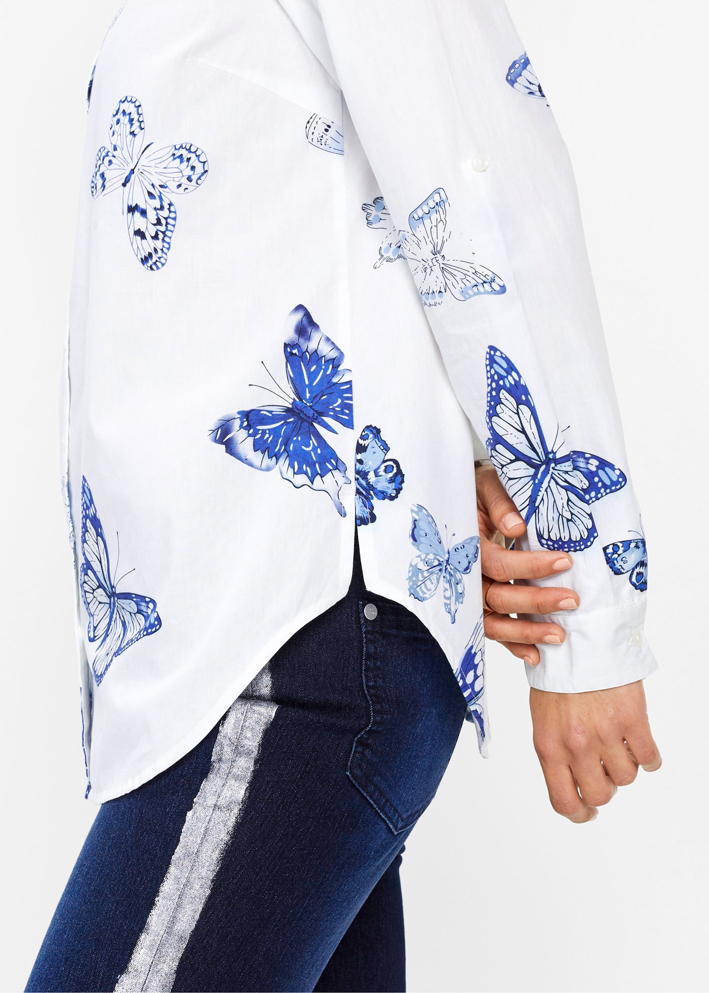 bonprix Blouse à manches longues 1 figurumspielende Passform, für eleganten Stil, aus Viskose