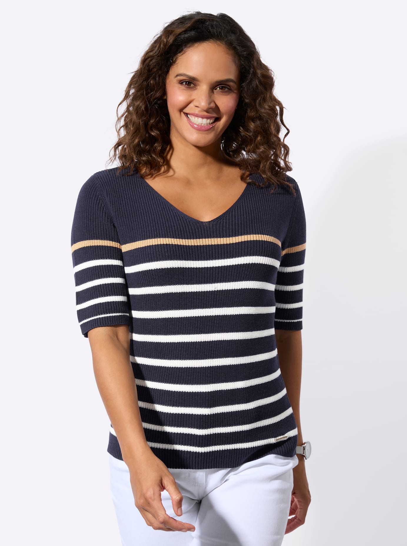 Casual Looks Pull à manches courtes »Kurzarm-Pullover«