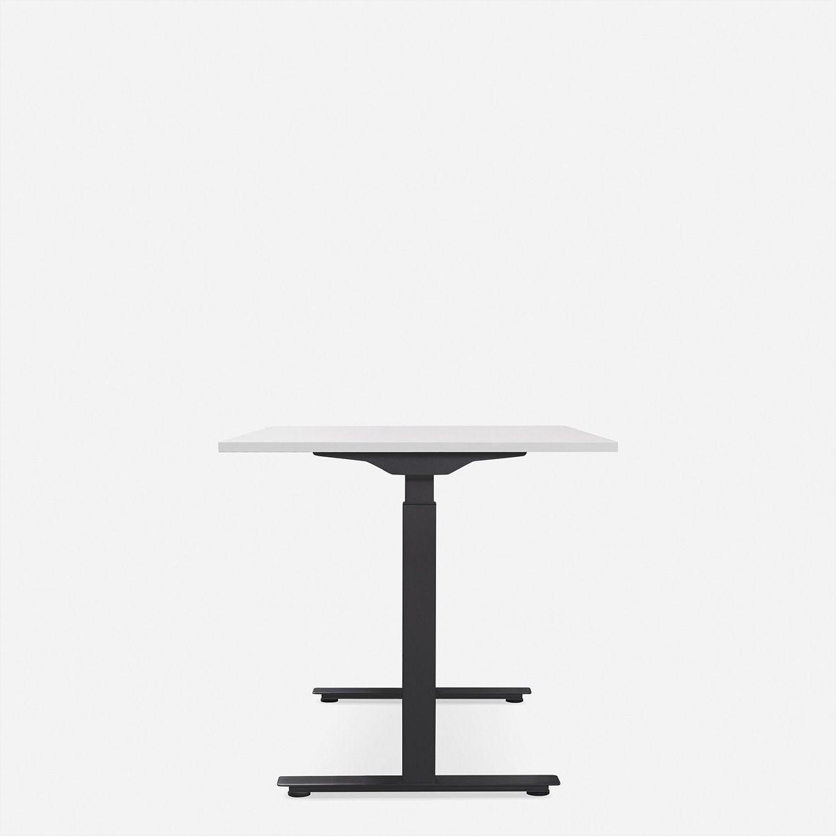 Schreibtische »WRK21 Schreibtisch Smart 120 x 80 cm, Höhenverstellbar, Weiss Uni / Schwarz«