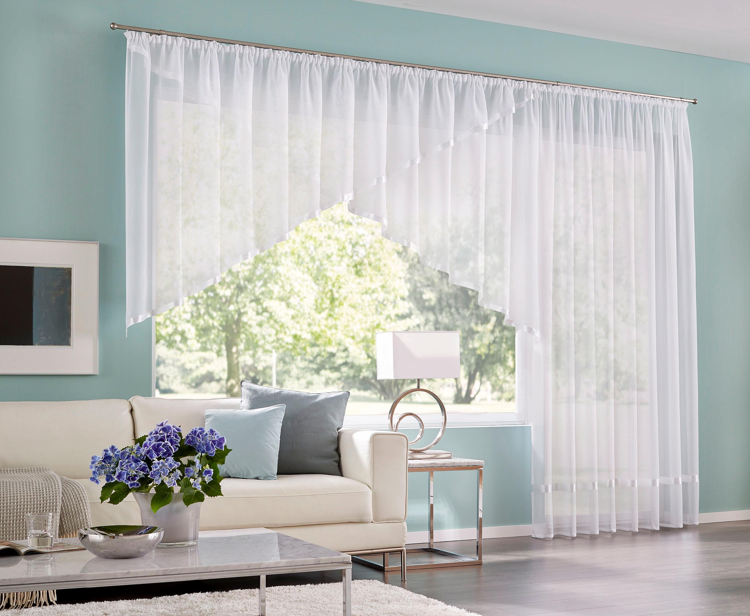 Image of GOODproduct Kuvertstore "Eby" Kräuselband 1 Stk. tlg. Gardine, Fertiggardine, transparent