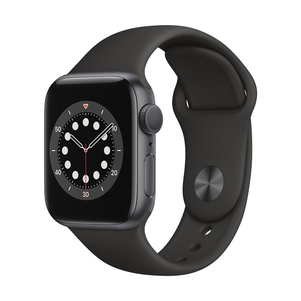 Apple Smartwatch »Serie 6, GPS, 40 mm Aluminium-Gehäuse mit Sportarmband«, (Watch OS)