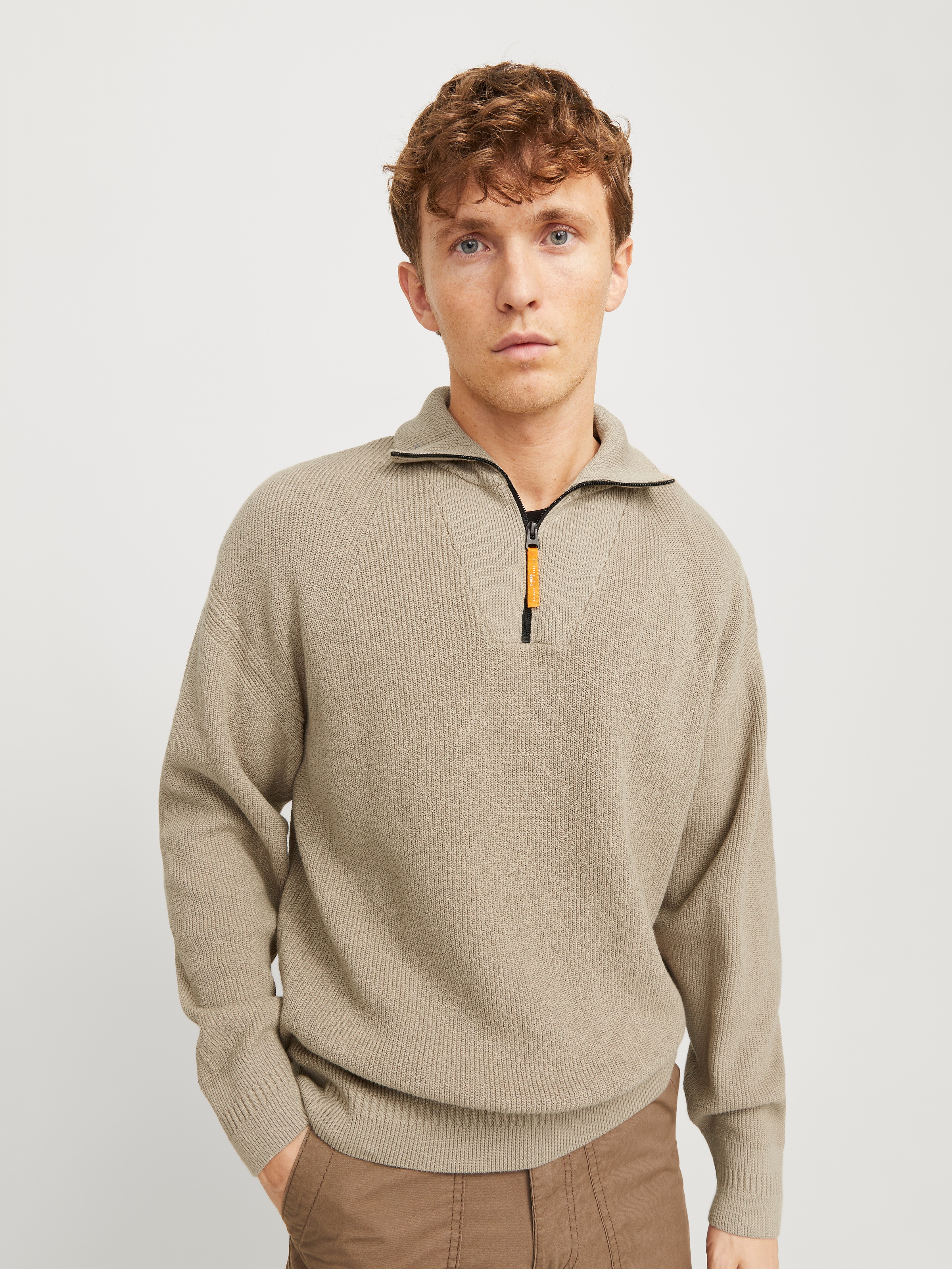 Jack & Jones Troyer »JCOOUTDOOR KNIT HALF ZIP HIGH NECK SN«