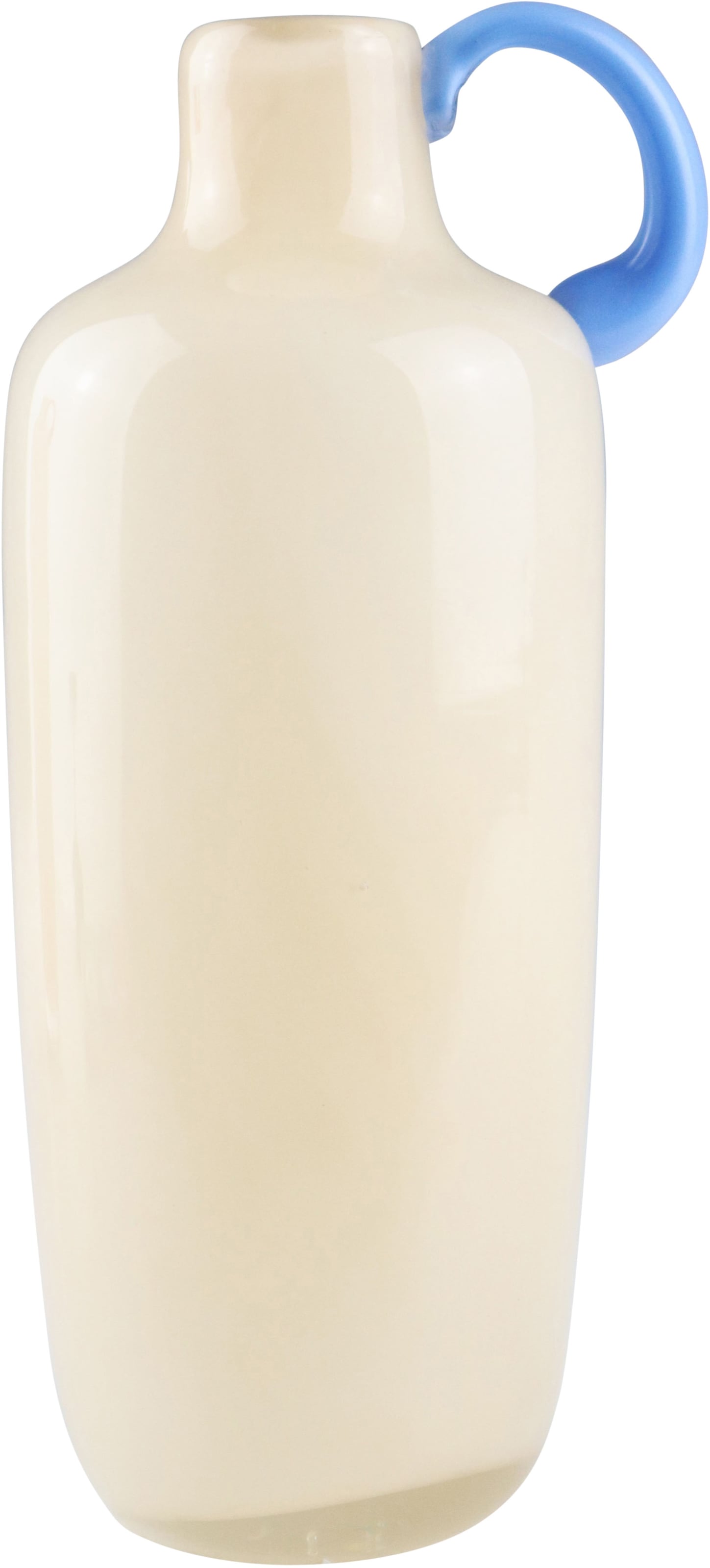 Image of AM Design Dekovase "aus Glas mit braunem Körper und blauem Griff" ein aussergewöhnliches Design für Ihr Zuhause