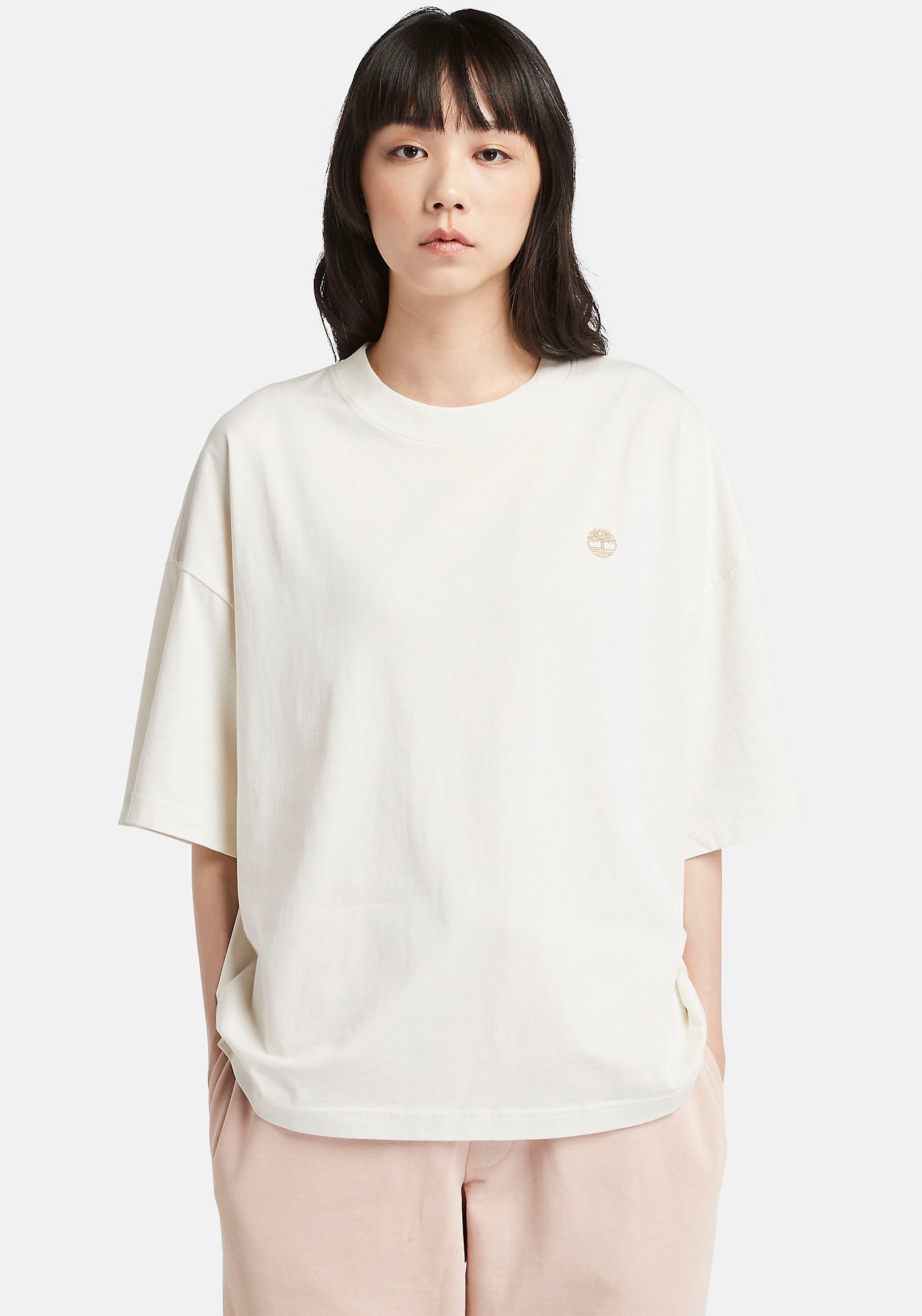 Image of Timberland T-Shirt "DUNSTAN SHORT SLEEVE OVERSIZE TEE" mit Rundhalsausschnitt mit Rippbündchen, aus Baumwolle
