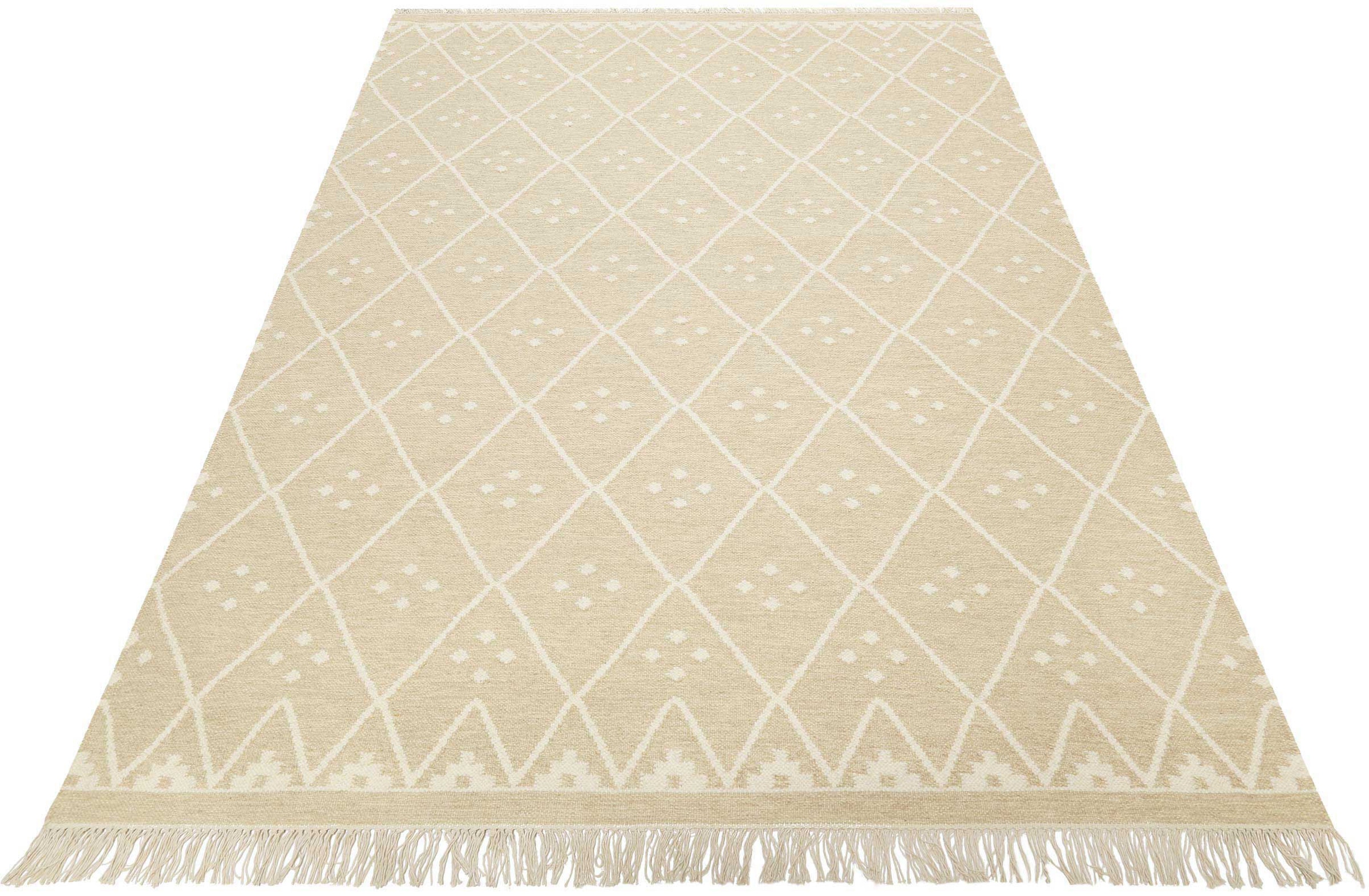 Image of Green Looop Teppich "Vermont GL-82101" rechteckig 5 mm Höhe handgewebter Naturfaserteppich aus 80% Wolle 20% Baumwolle, Wohnzimmer
