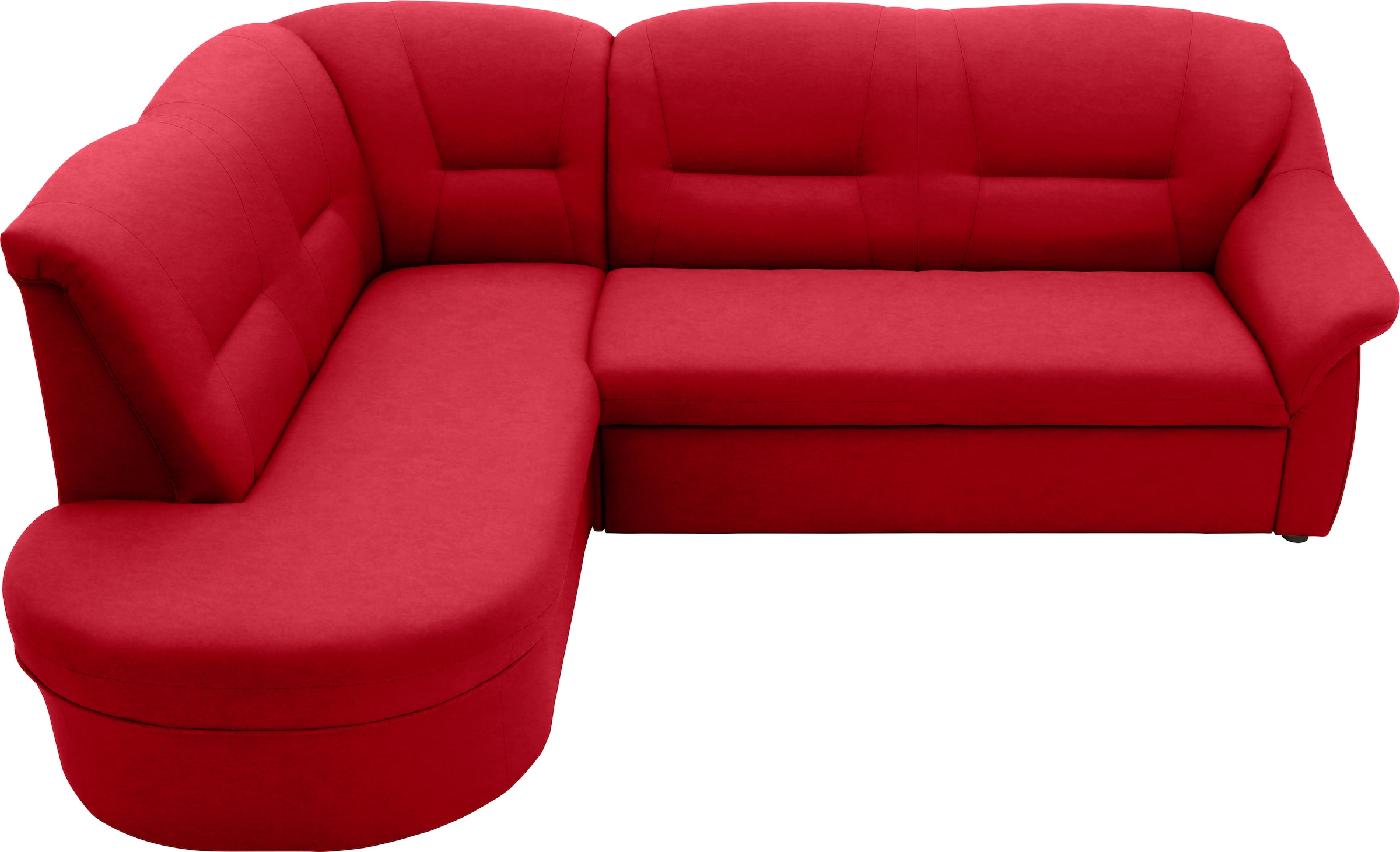 DOMO collection Ecksofa »Faenza für kleine Räume, Stellmasse 232,176cm, komfortabel, L-Form«, mit Ottomane, zeitlos, elegante Armlehnen, wahlweise mit Bettfunktion