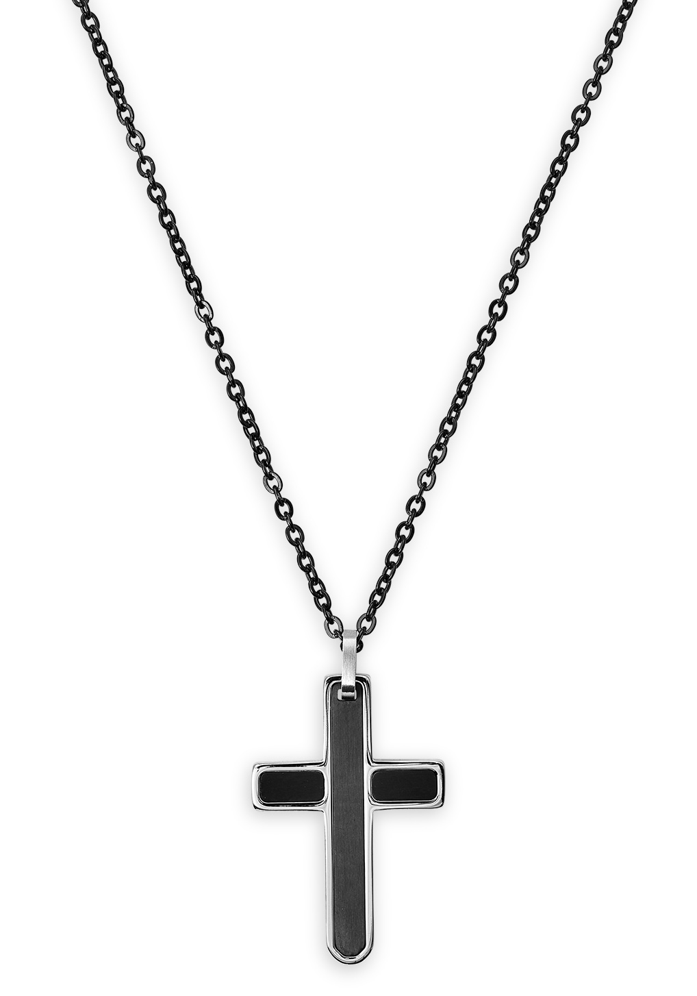 kaufen ELEMENTS Kreuz, »Halskette, Kette mit schwarz versandkostenfrei Anhänger ohne - Mindestbestellwert EDEN X3968« XENOX Trendige