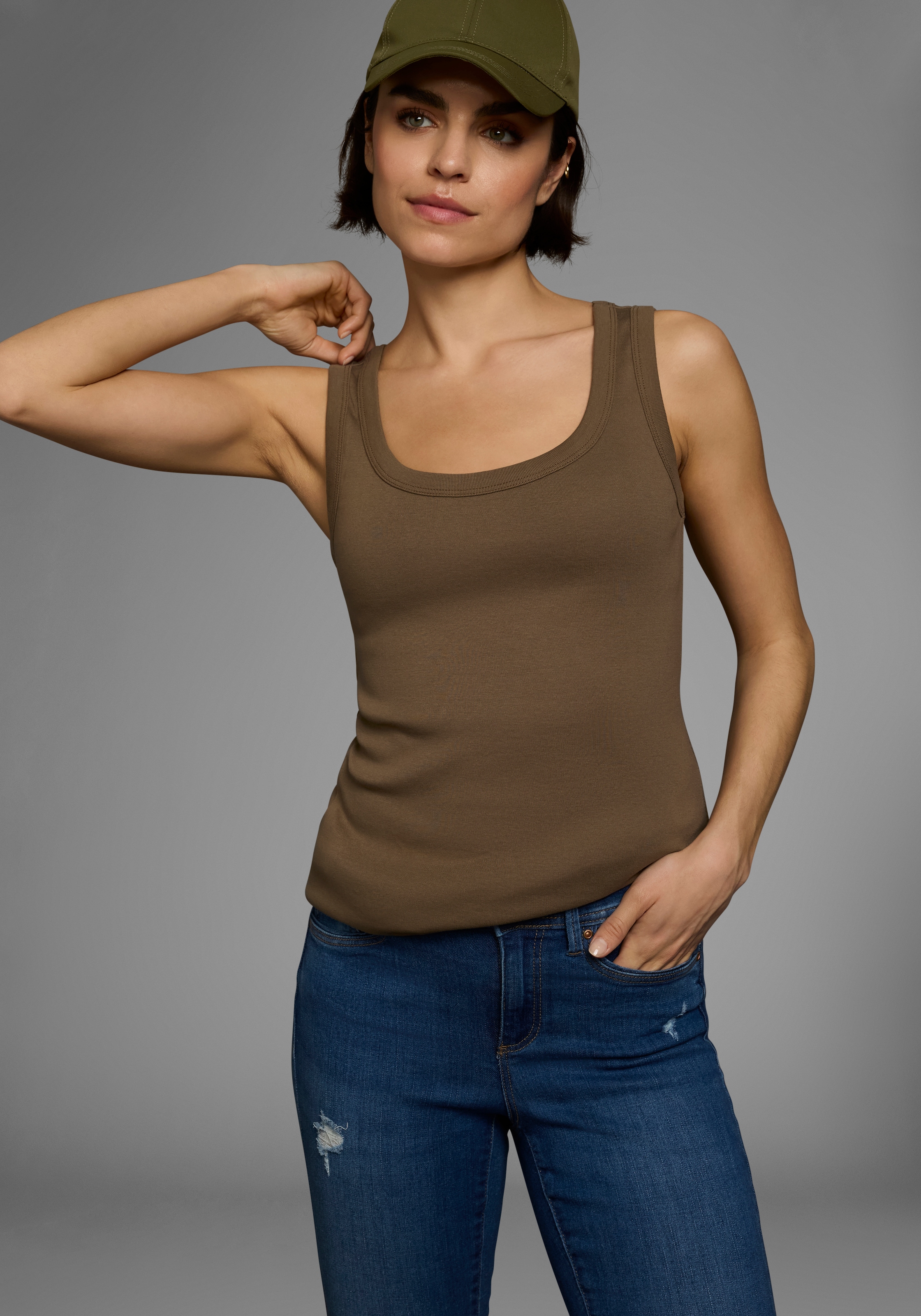 Flashlights Tanktop, (Packung, 2 tlg., 2er-Pack), in Longform