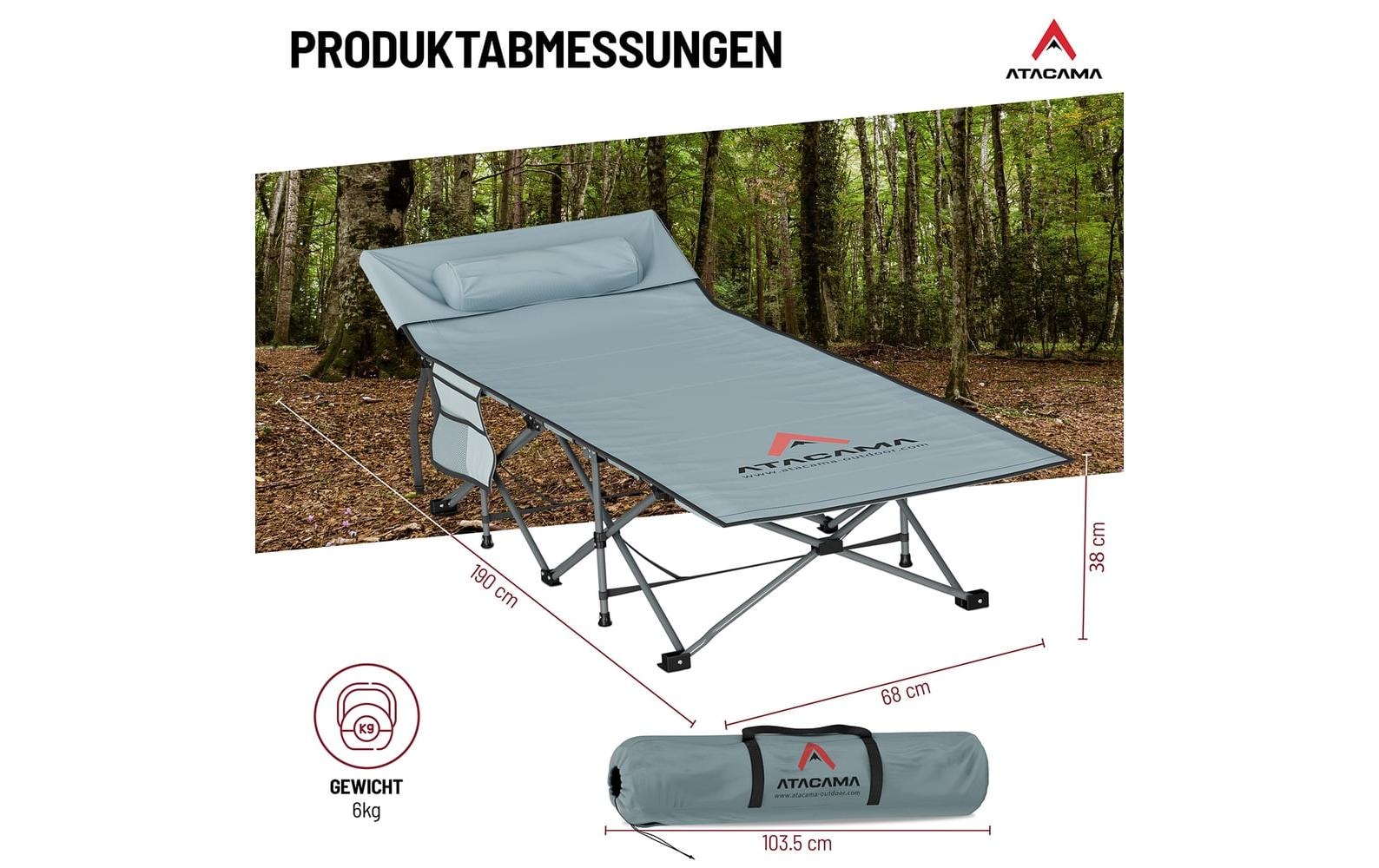   Lit de camp »Atacama XXL Feldbett«