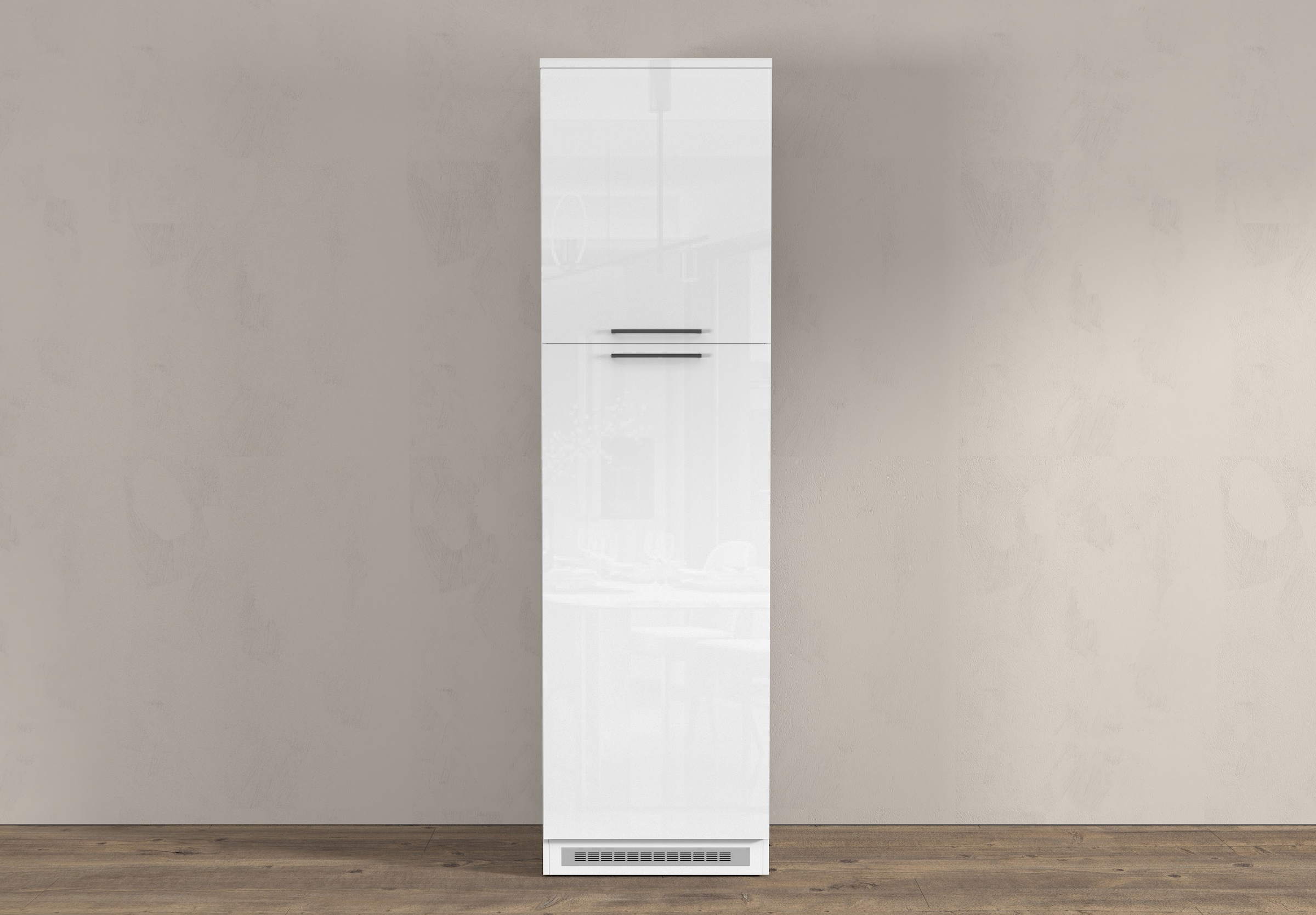 KOCHSTATION Armoire réfrigérée encastrable »Luna, Kühlschrank-Umbau, Einbauschrank für Kühlschrank, Made in Italy« B/T/H: 60×60×214,5 cm, für zwei Kühlschrankhöhen vorbereitet