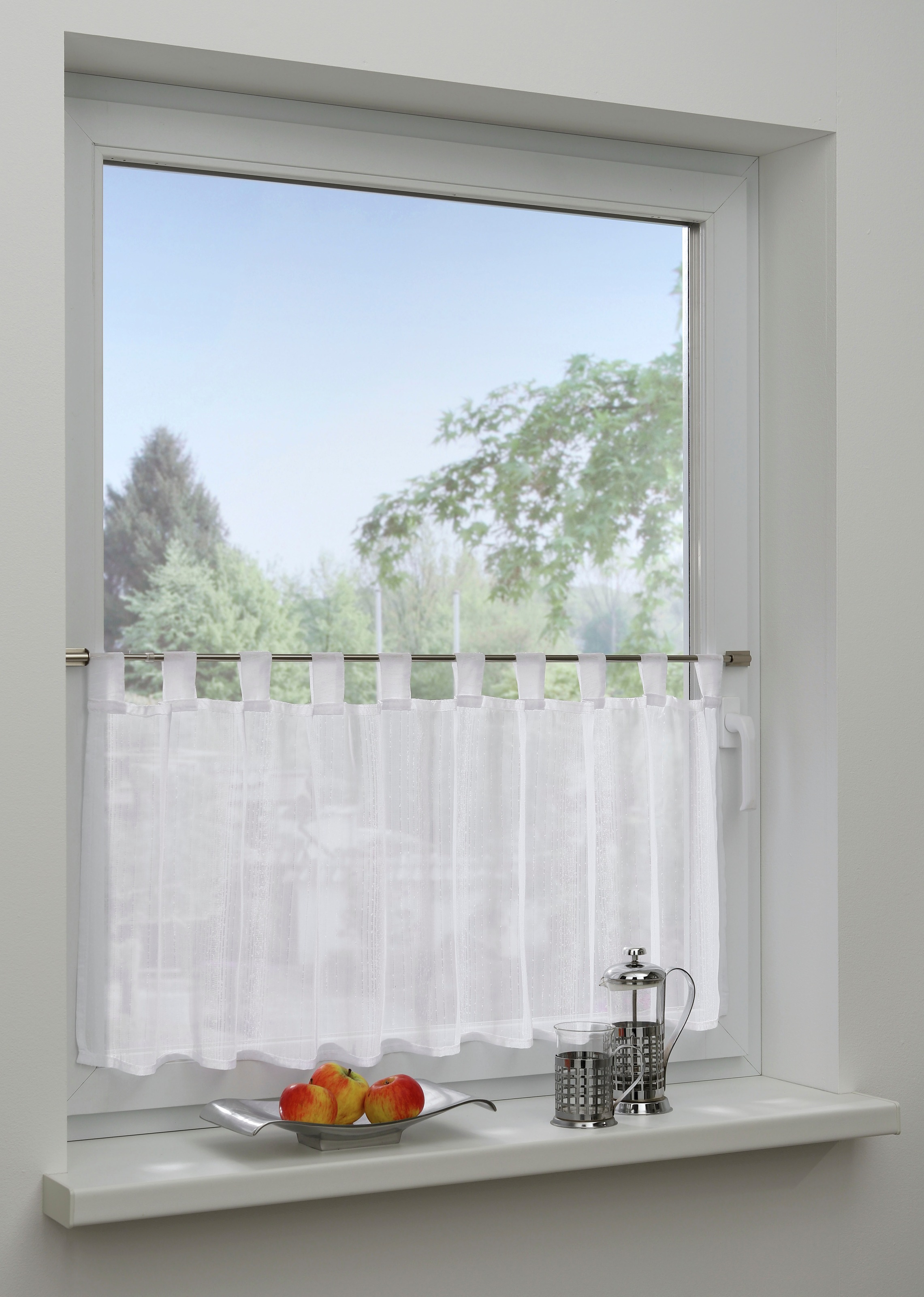 Image of GARDINIA Scheibengardine »Effektgarn«, (1 St.), HxB: 48x140 bei Ackermann Versand Schweiz