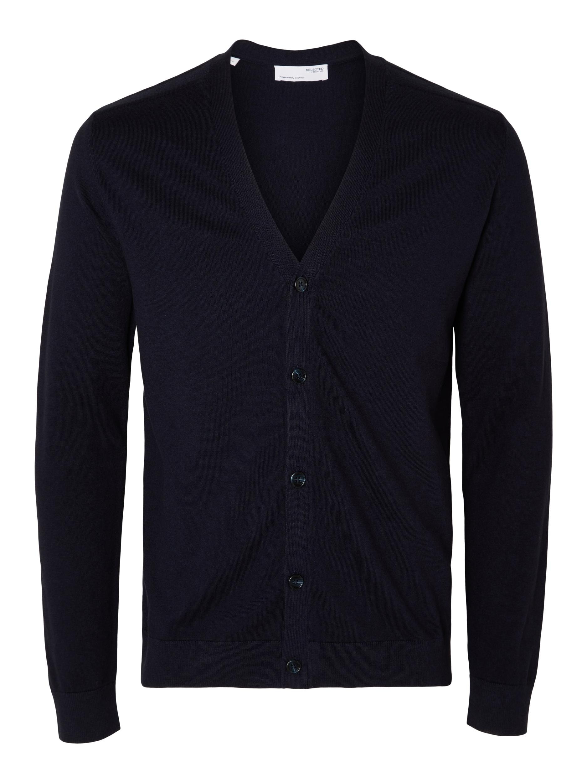 SELECTED HOMME Strickjacke »SLHBERG LS KNIT V-NECK CARDIGAN NOOS«