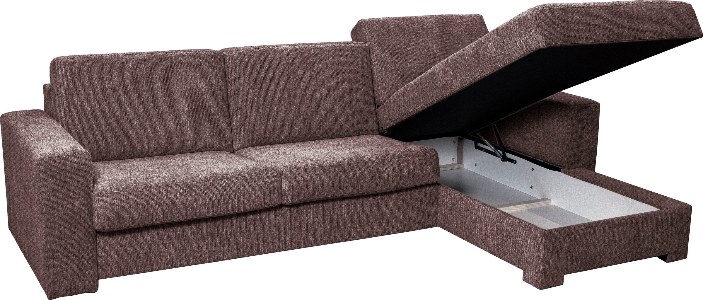 Home affaire Ecksofa Roma "L" Dauerschlaffunktion, mit Unterfederung, Matratzenhöhe 14cm, Liegemasse ca 163x198 cm, L-Form