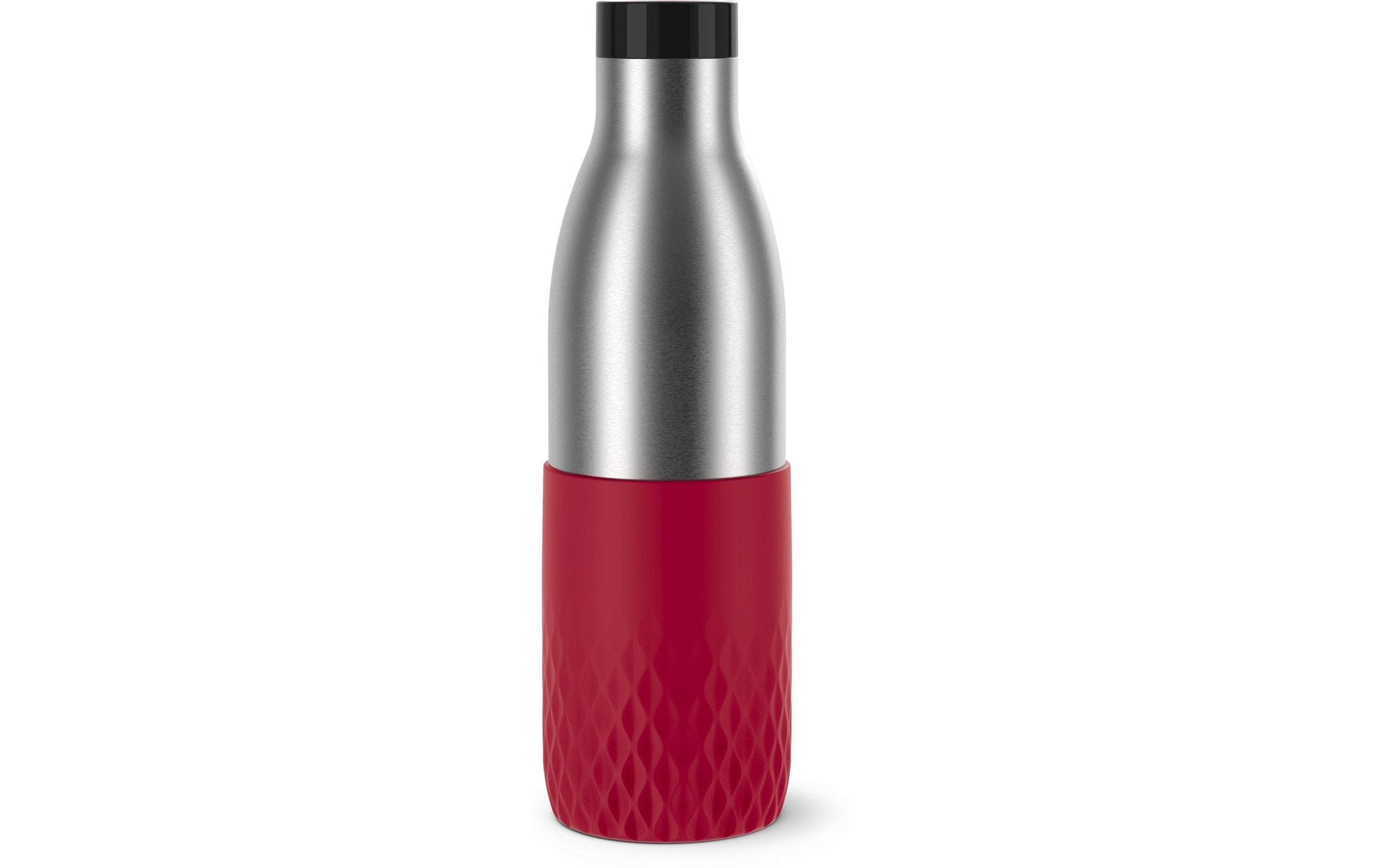 Emsa Trinkflasche »Bludrop Sleeve« Edelstahl/Silikon, Quick-Press, 12h warm/24h kühl