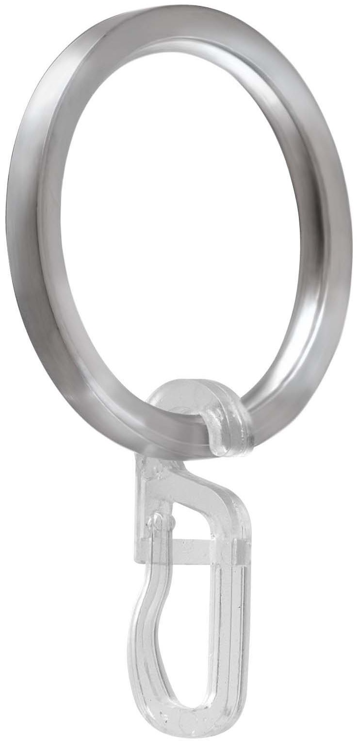 Image of GARESA Gardinenring "Ring mit Haken" für Durchmesser bis 20mm, Aluminium, einfache Montage