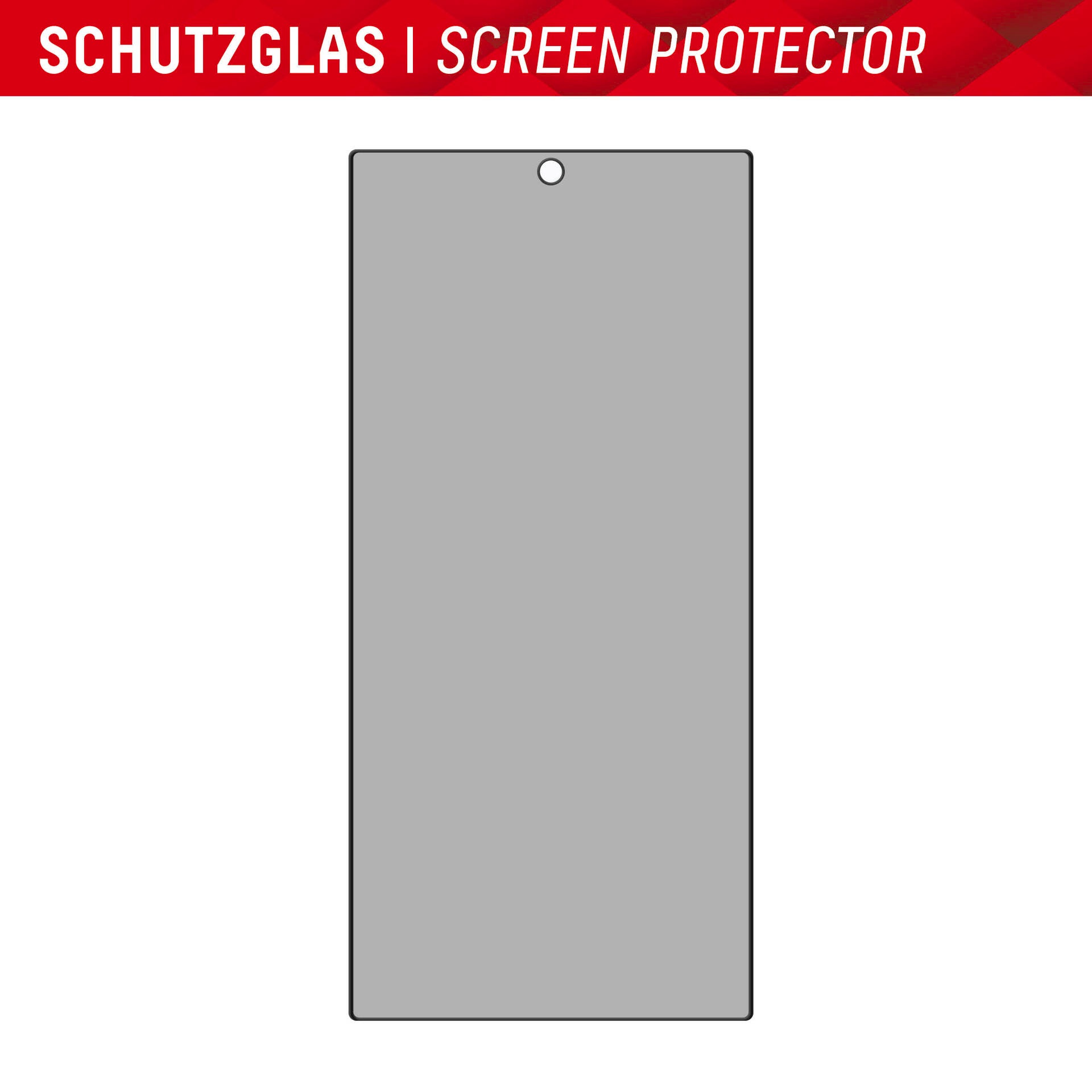 Displex Displayschutzglas »Privacy Glass« für Samsung Galaxy S24 Ultra Blickschutz Displayschutzfolie Displayschutz kratzer-resistent 10H