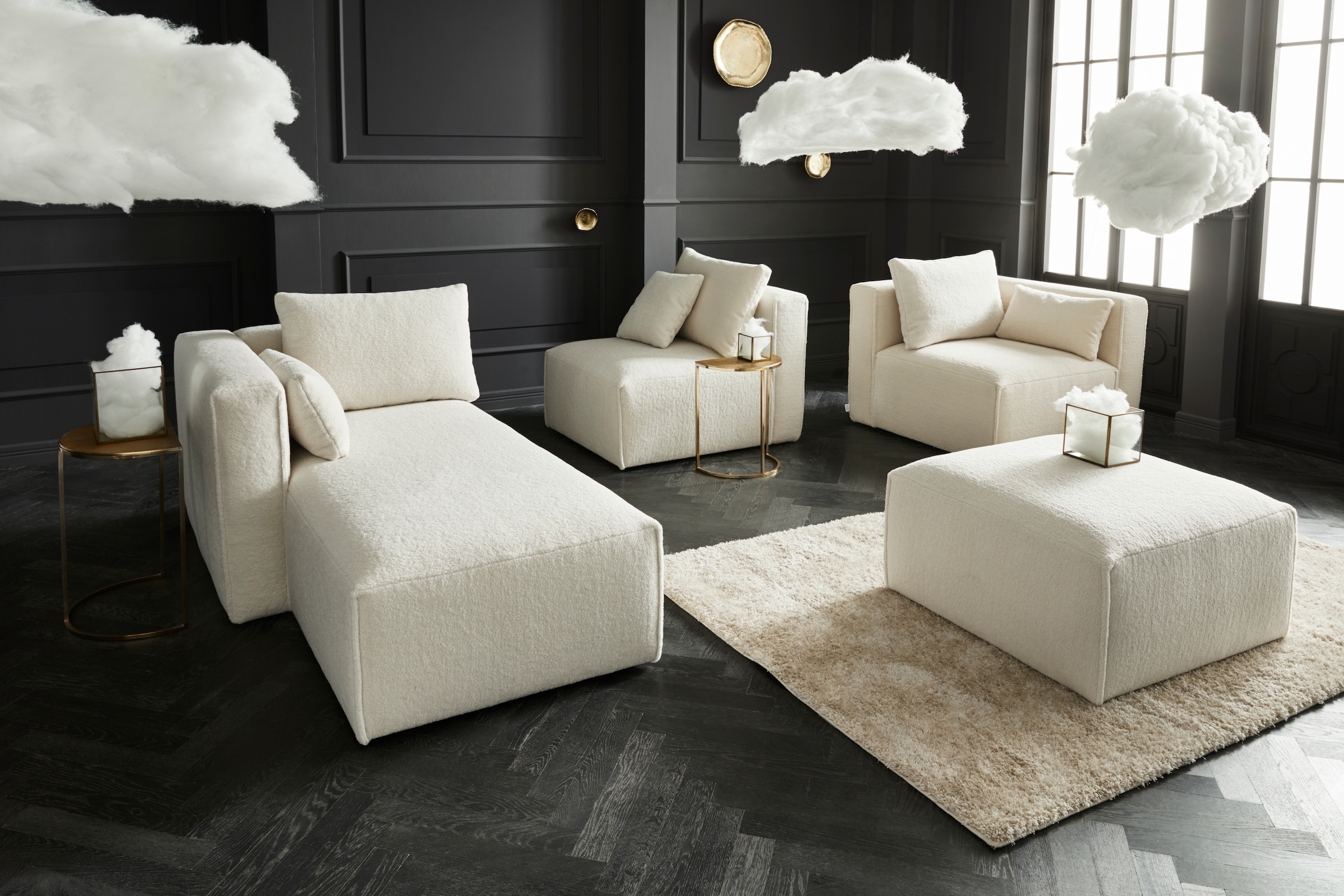 Guido Maria Kretschmer Home&Living Sofa-Eckelement »Comfine«, Modul-Ecke zur indiviuellen Zusammenstellung, in 3 Bezugsvarianten