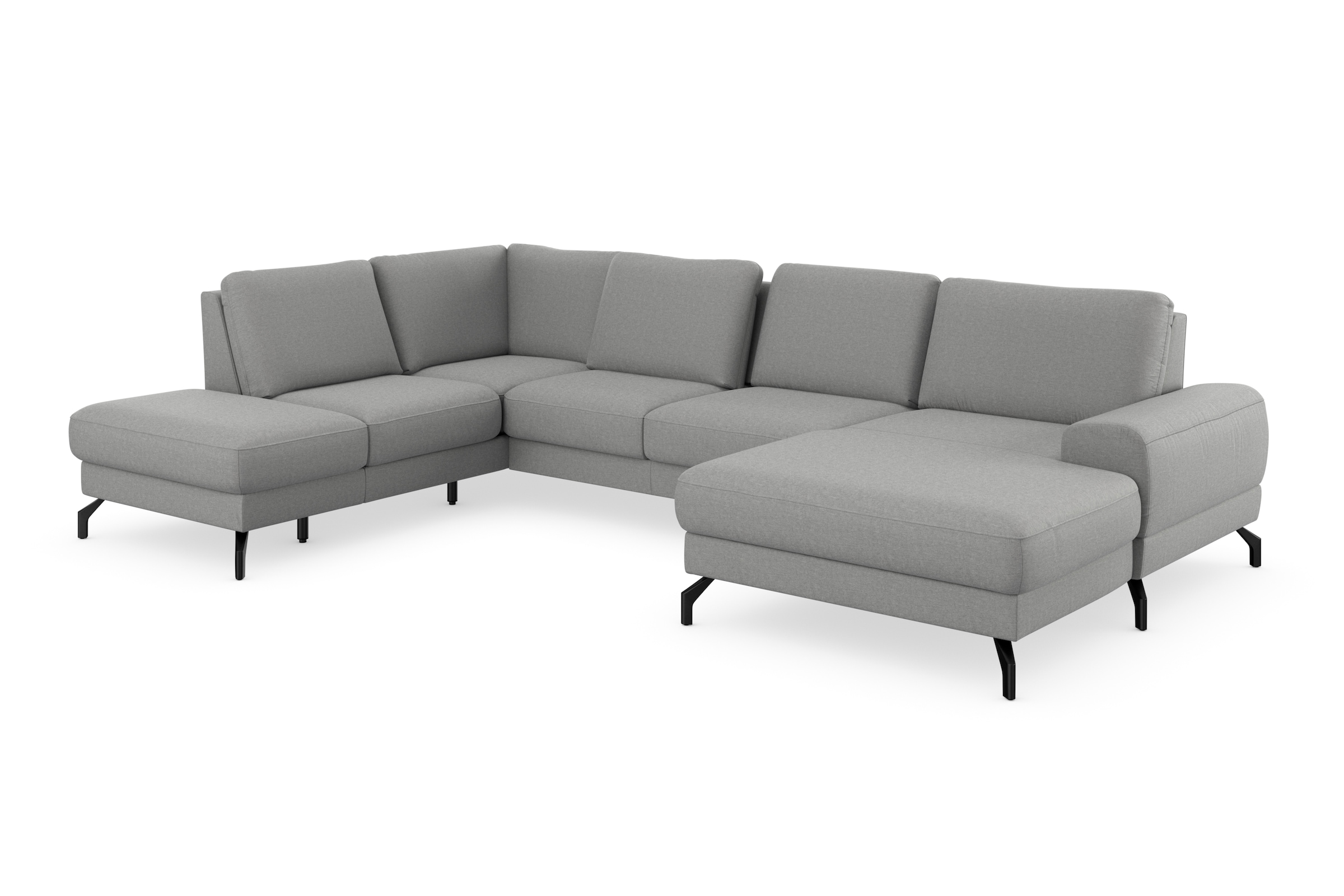 sit&more Wohnlandschaft »Cinturo U-Form« inklusive Sitztiefenverstellung und Federkern, Sitzhöhe 45 cm