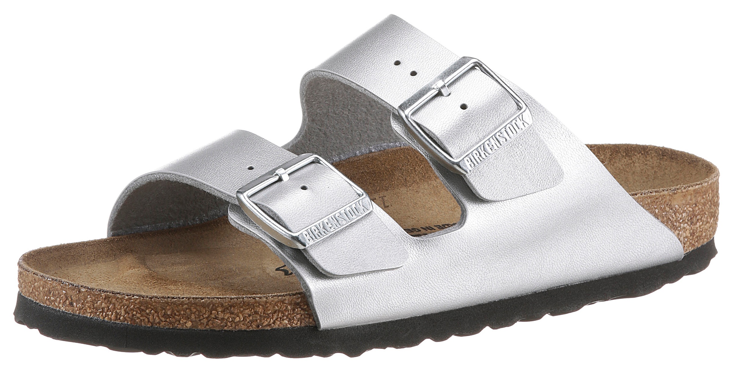 Image of Birkenstock Pantolette »Arizona«, aus glänzendem Birko-Flor, Schuhweite: schmal bei Ackermann Versand Schweiz