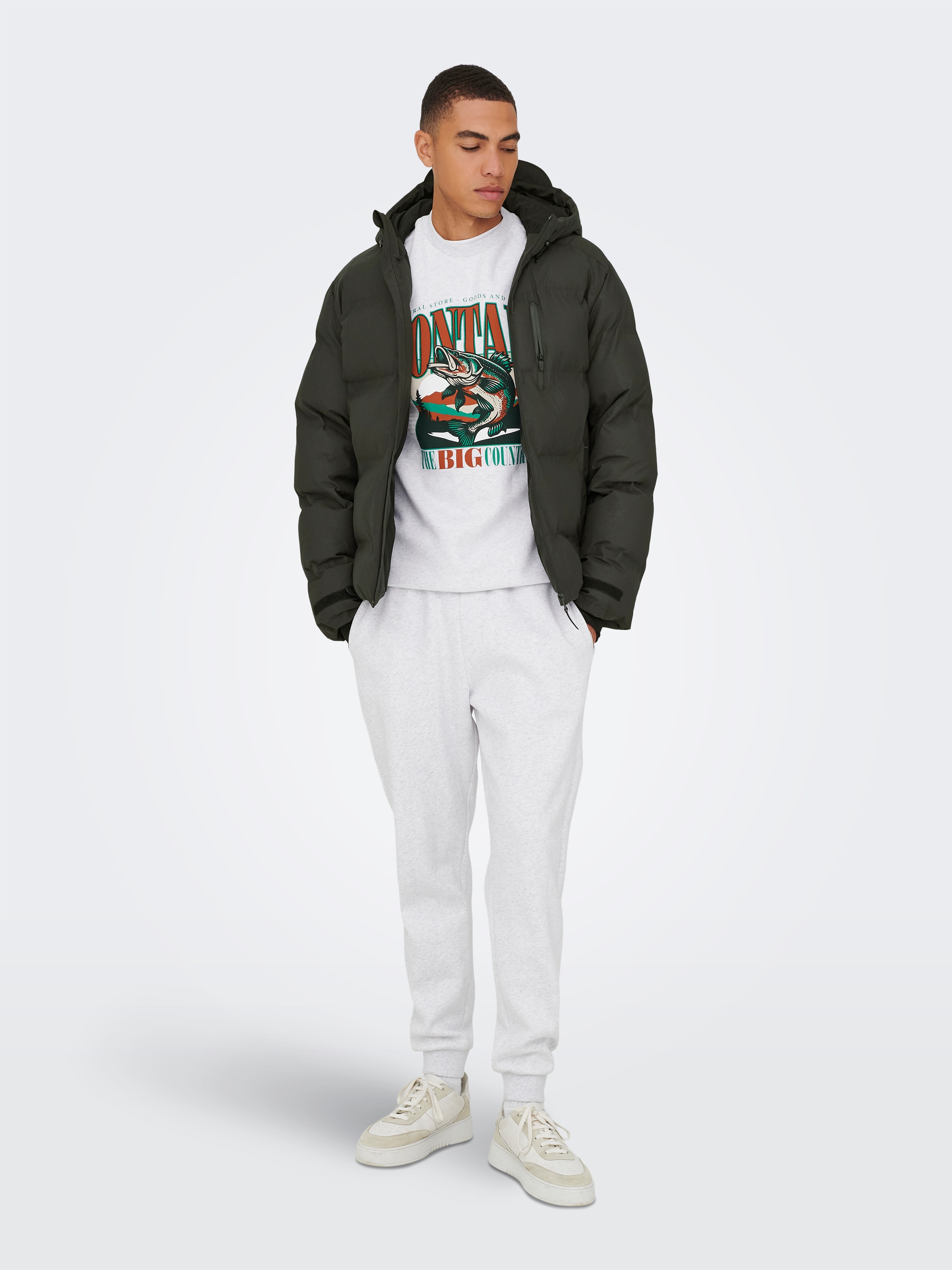 ONLY & SONS Veste matelassée »ONSMATHIS PUFFER OTW« mit Kapuze