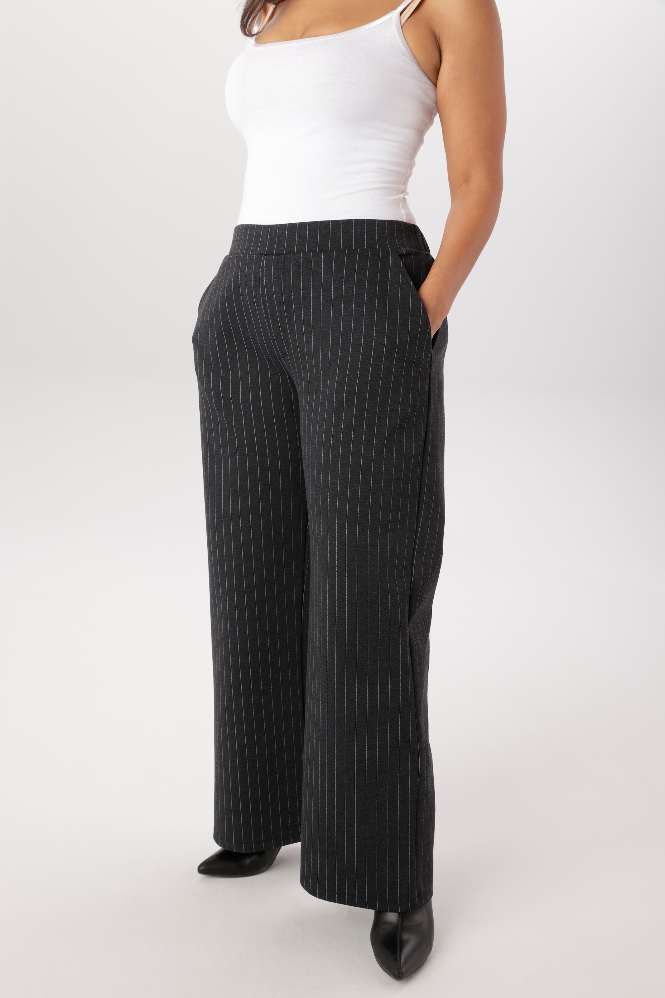 Image of Aniston PLUS Schlupfhose im edlen Nadelstreifen-Dessin - NEUE KOLLEKTION