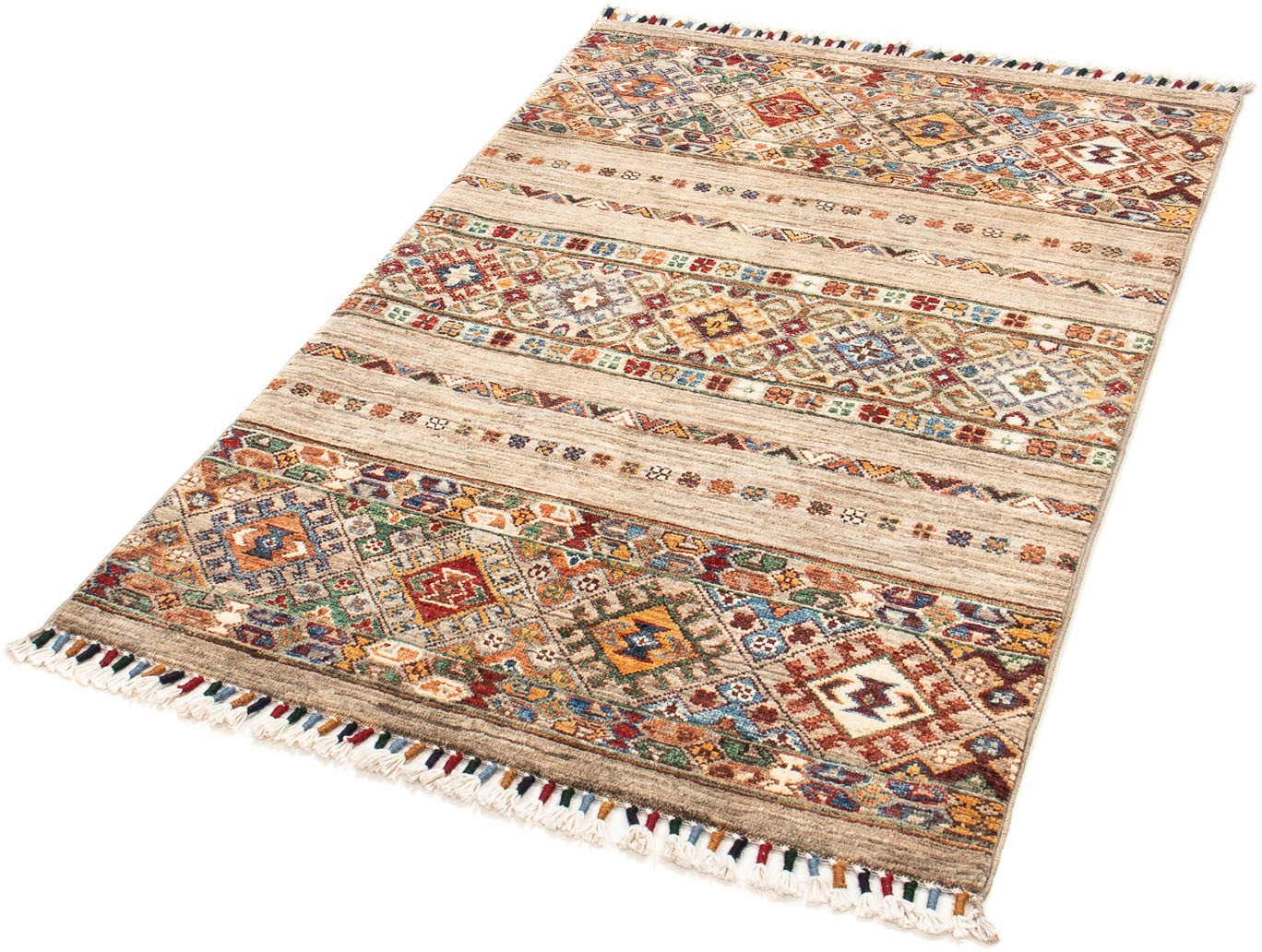 Image of morgenland Orientteppich »Ziegler - 123 x 83 cm - mehrfarbig«, rechteckig, 6 mm Höhe, Wohnzimmer, Handgeknüpft, Einzelstück mit Zertifikat bei Ackermann Versand Schweiz