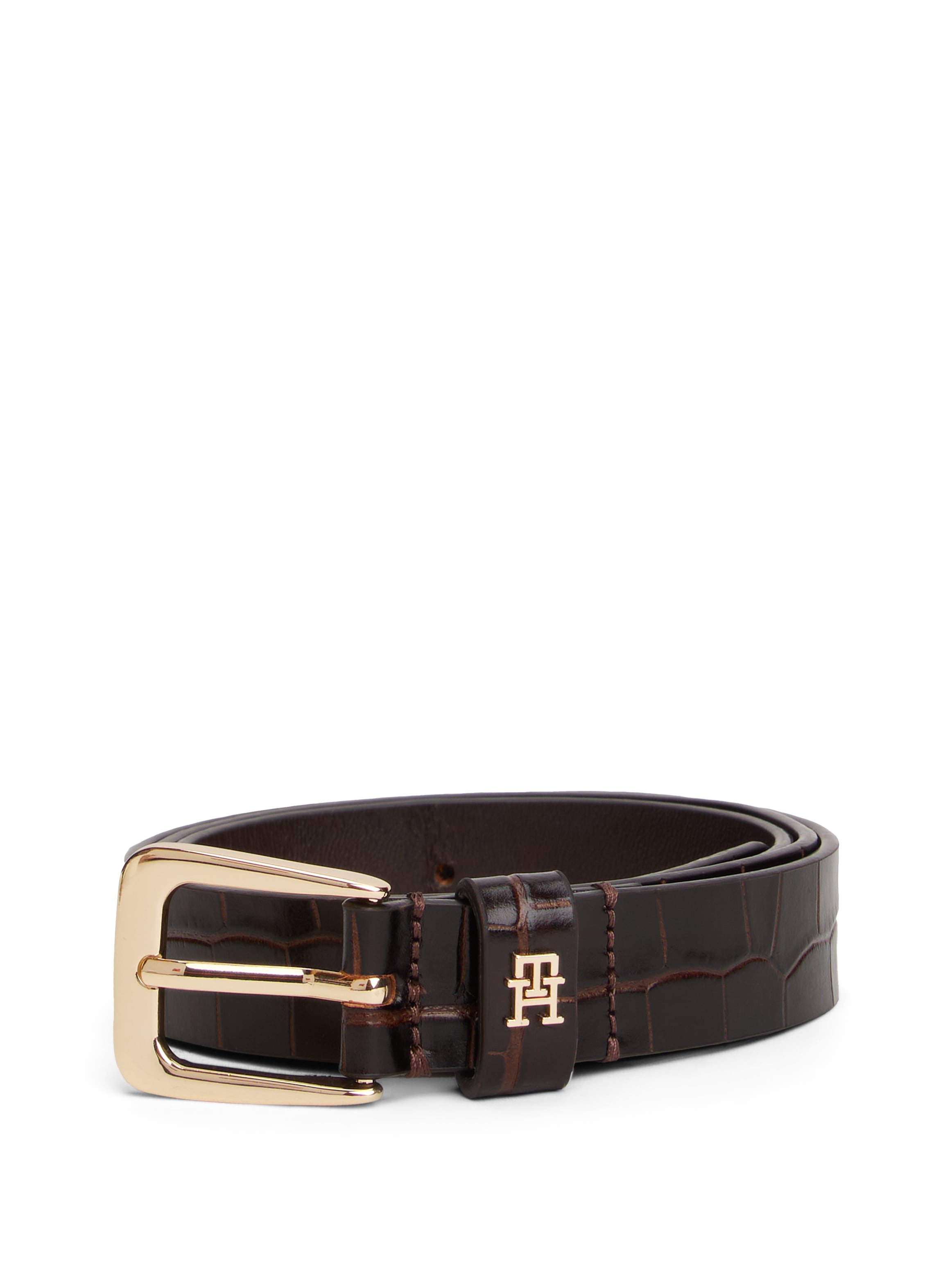 Tommy Hilfiger Ledergürtel »TH LIBRE 2.5 CROC«, mit TH Monogramm