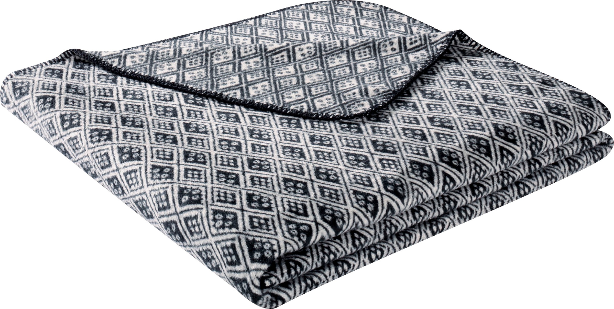Image of BIEDERLACK Wohndecke »Mono«, mit kleinem Rautenmuster, Kuscheldecke bei Ackermann Versand Schweiz
