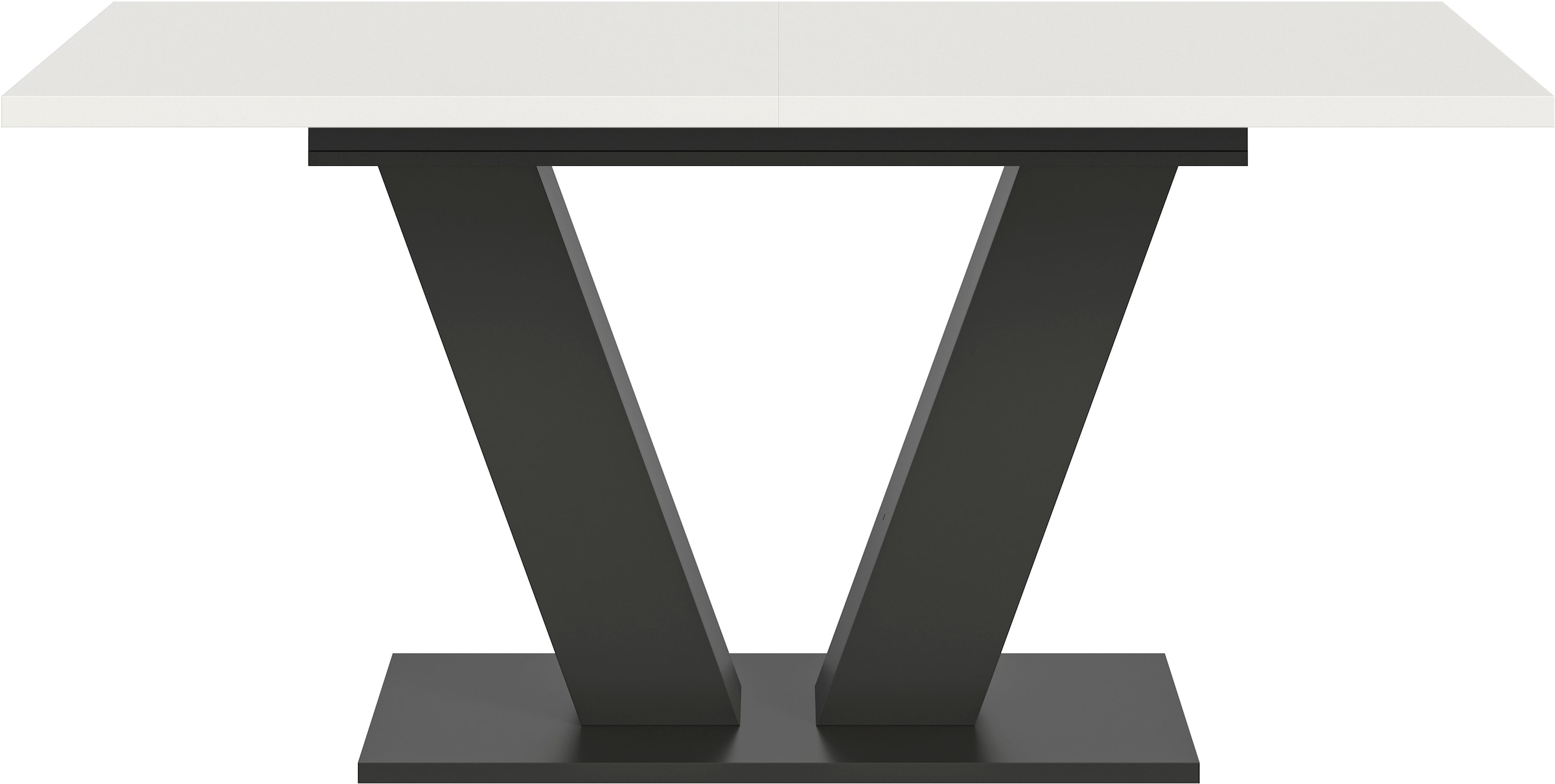 INOSIGN Esstisch »Motus, ausziehbar 150 -190 cm, inklusive 40 cm Einlegeplatte«, (Set, 1 St.), V-Gestell mit Bodenplatte, Tisch, Küchentisch, Esszimmer, Küche