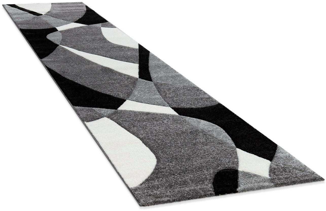 Image of Paco Home Läufer "Diamond 664" rechteckig 18 mm Höhe Teppich-Läufer, Kurzflor, 3D-Design, modernes geometrisches Muster