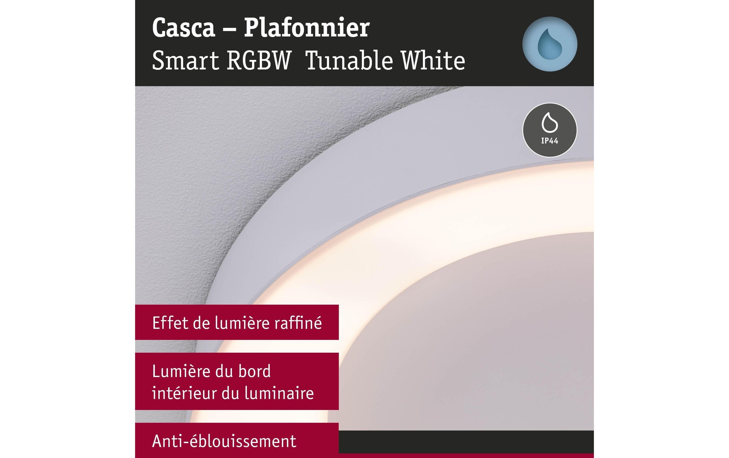 Paulmann Deckenleuchte »Deckenleuchte Casca IP44« LED-Modul RGB | warmweiss - kaltweiss