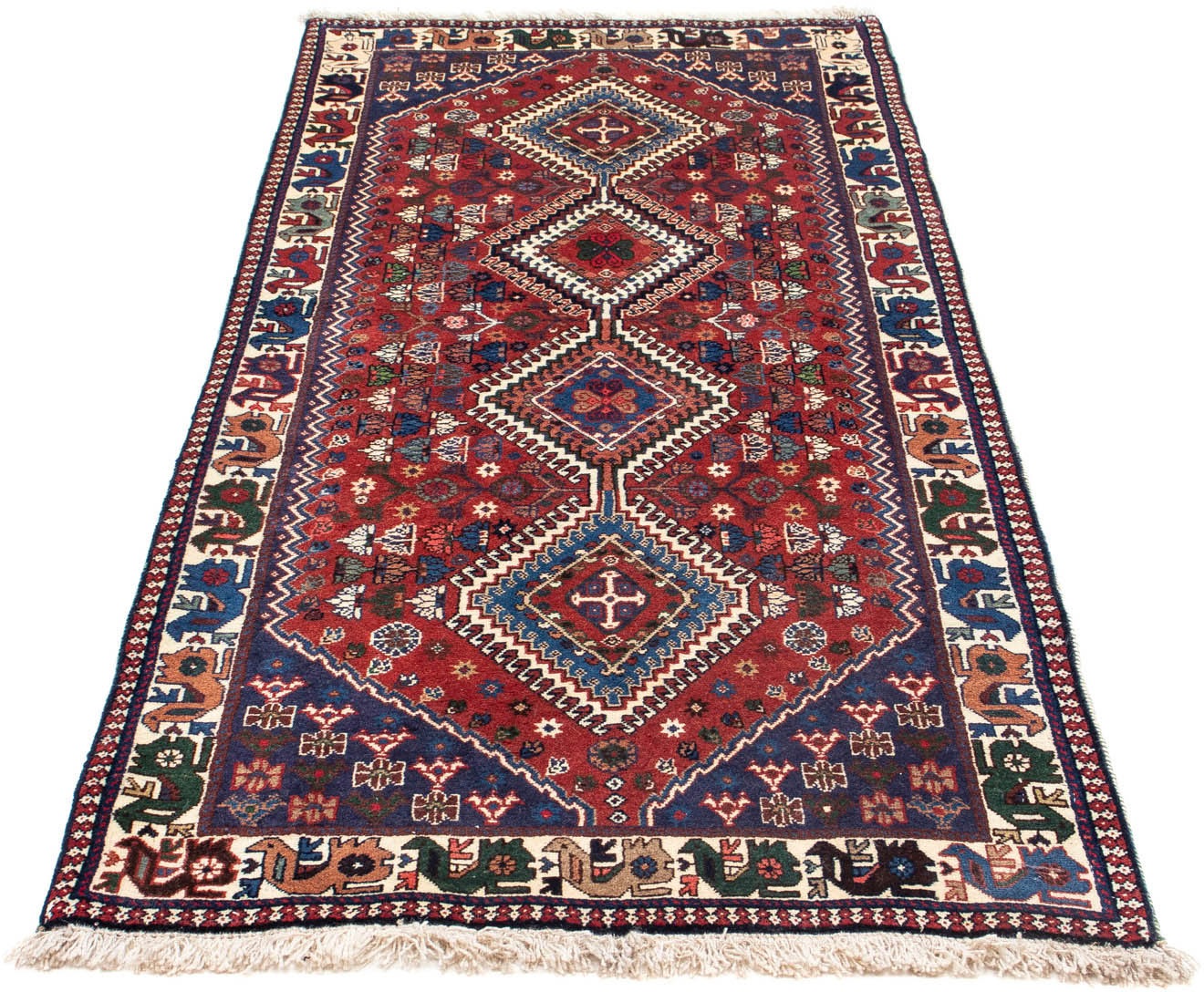 Image of morgenland Hochflor-Läufer »Moud Stark Gemustert Beige 193 x 80 cm«, rechteckig, 1 mm Höhe, Handgeknüpft bei Ackermann Versand Schweiz